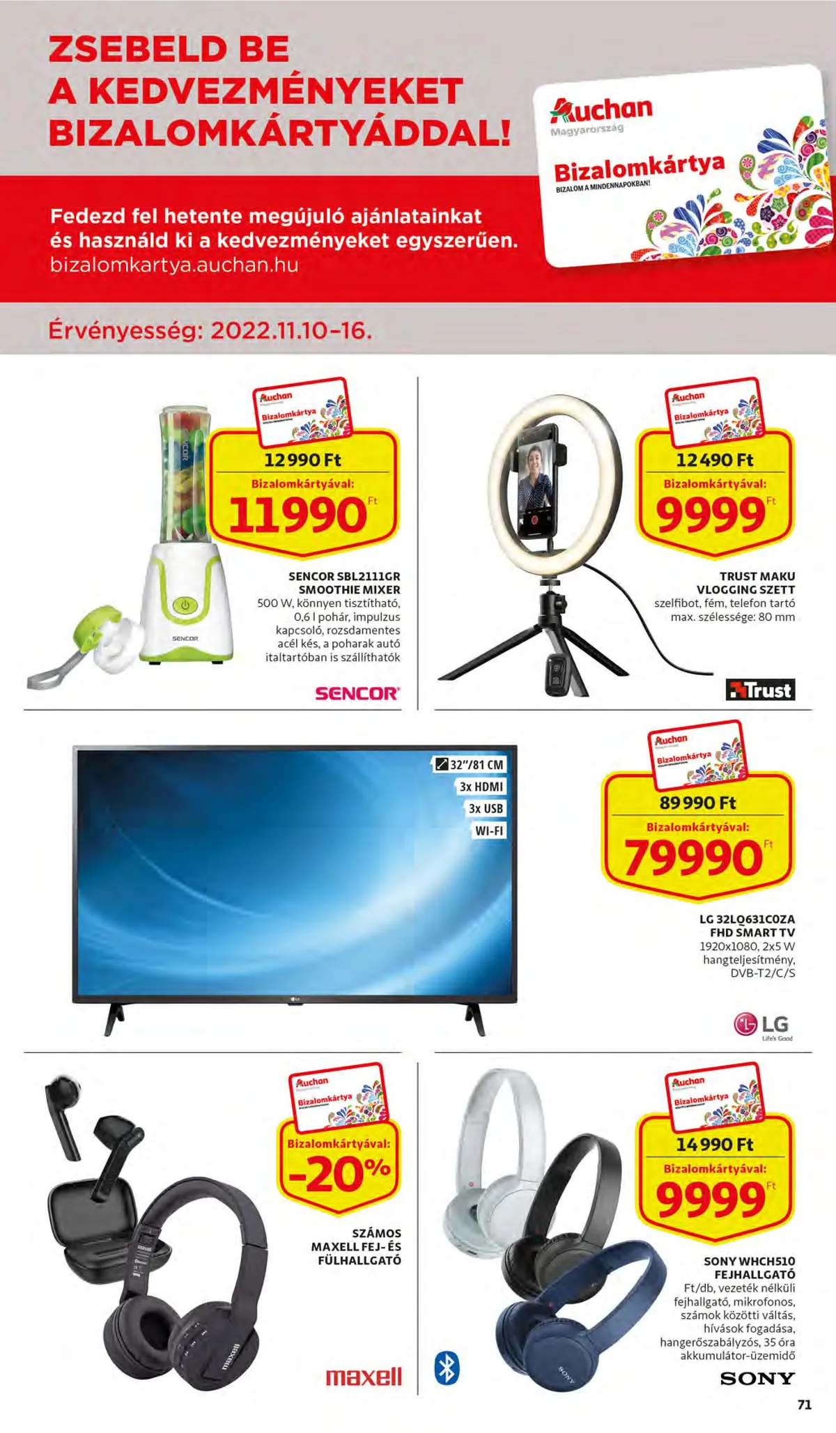 Auchan akciós újság 11.10–11.16 – 71. oldal