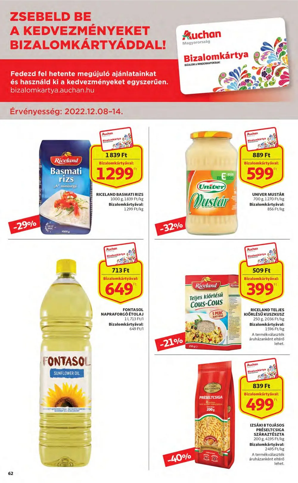 Auchan akciós újság 12.08–12.14 – 62. oldal