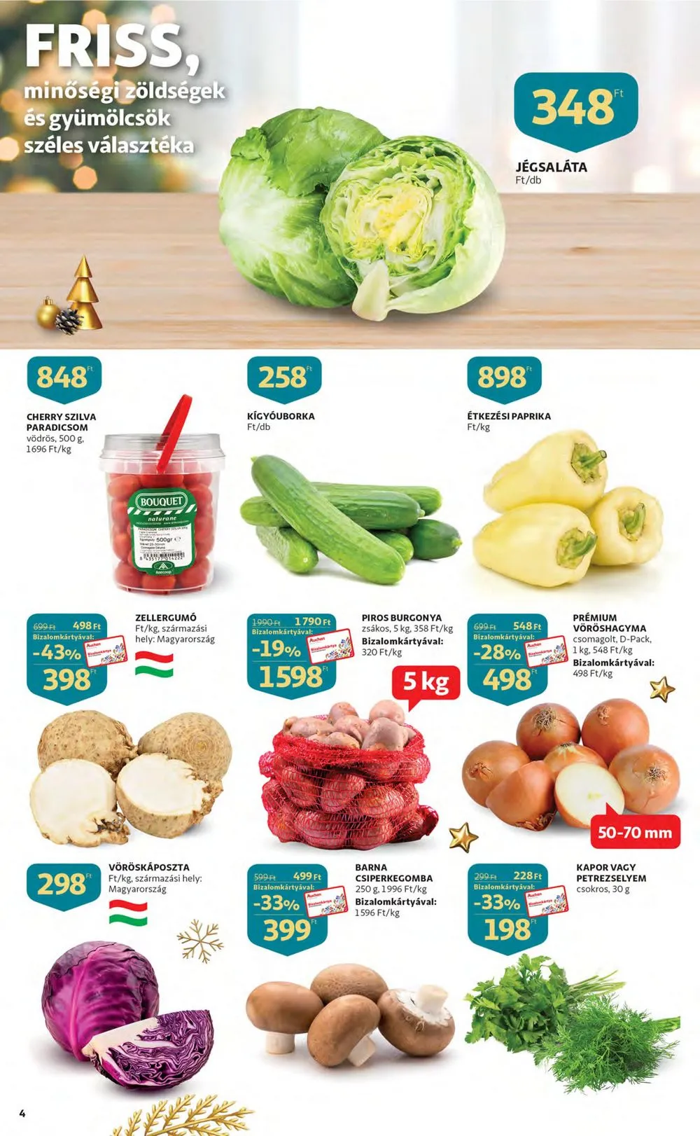 Auchan akciós újság 12.15–12.24 – 4. oldal