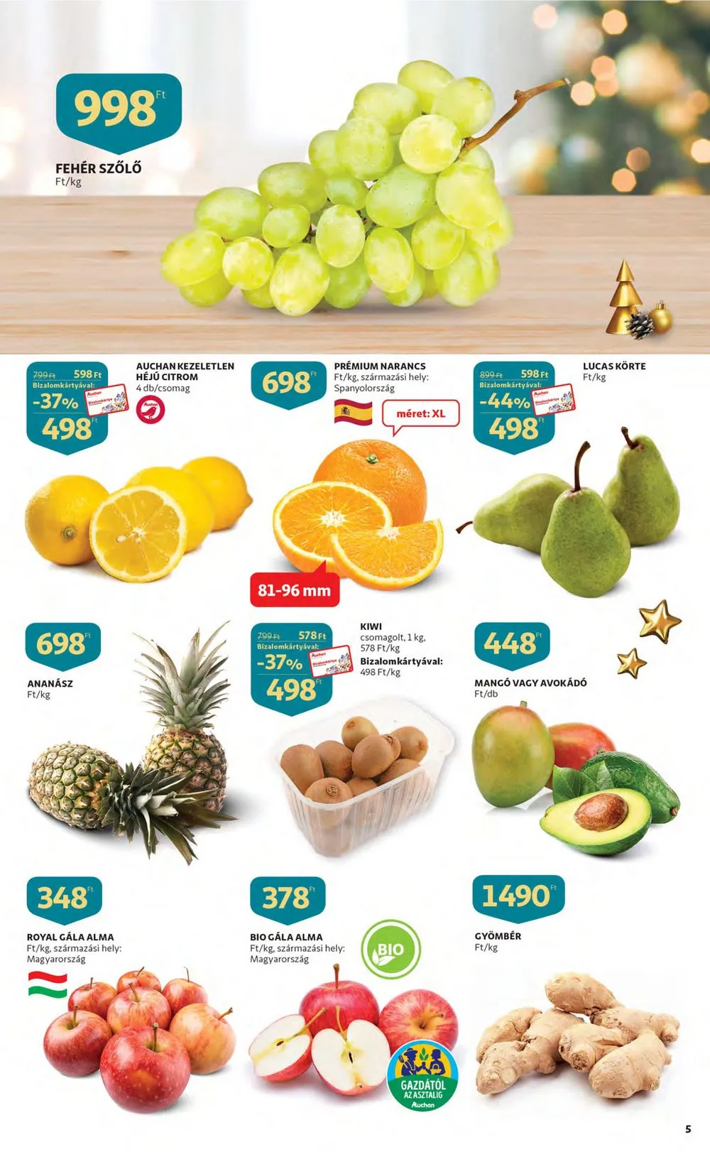 Auchan akciós újság 12.15–12.24 – 5. oldal