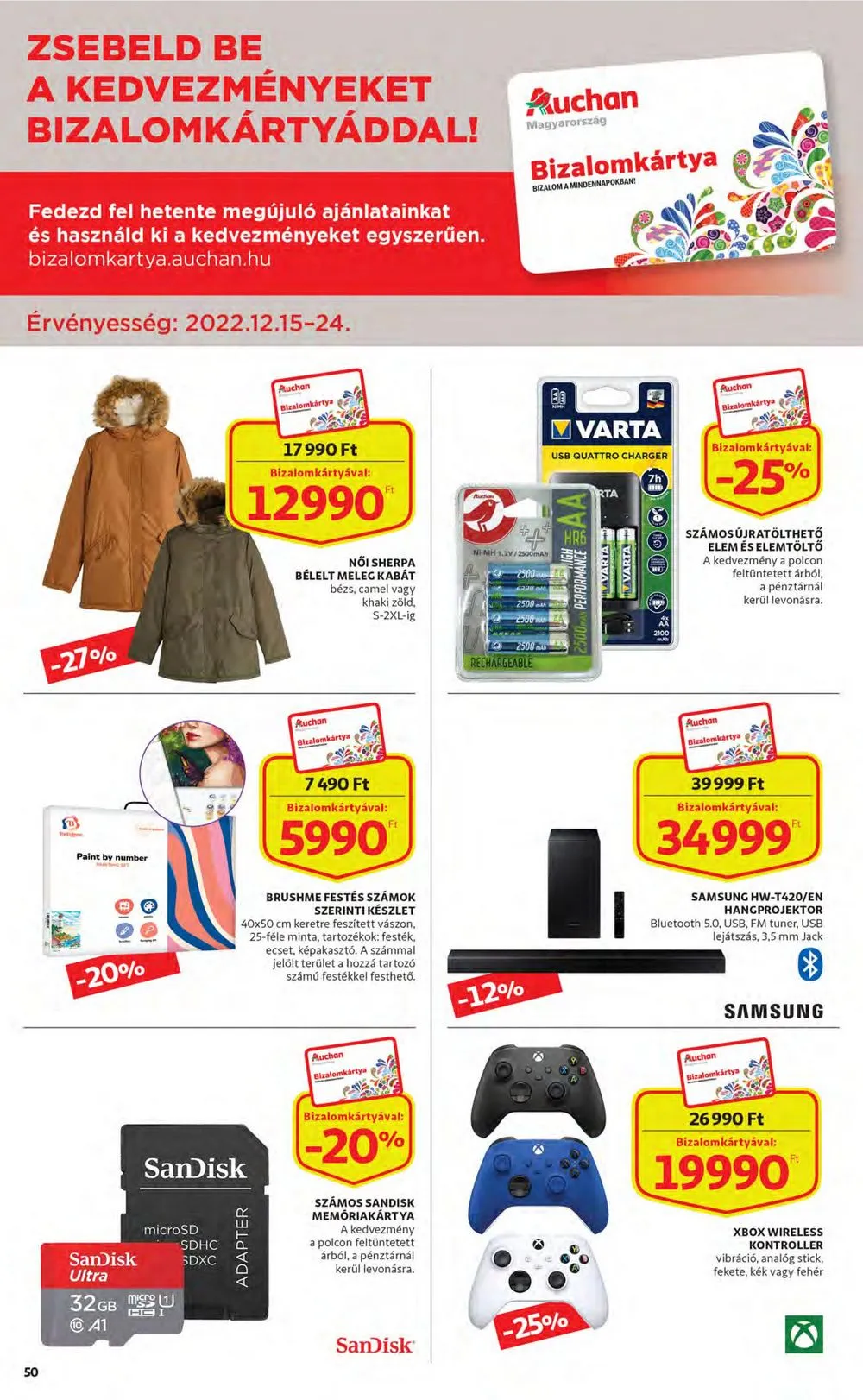 Auchan akciós újság 12.15–12.24 – 50. oldal