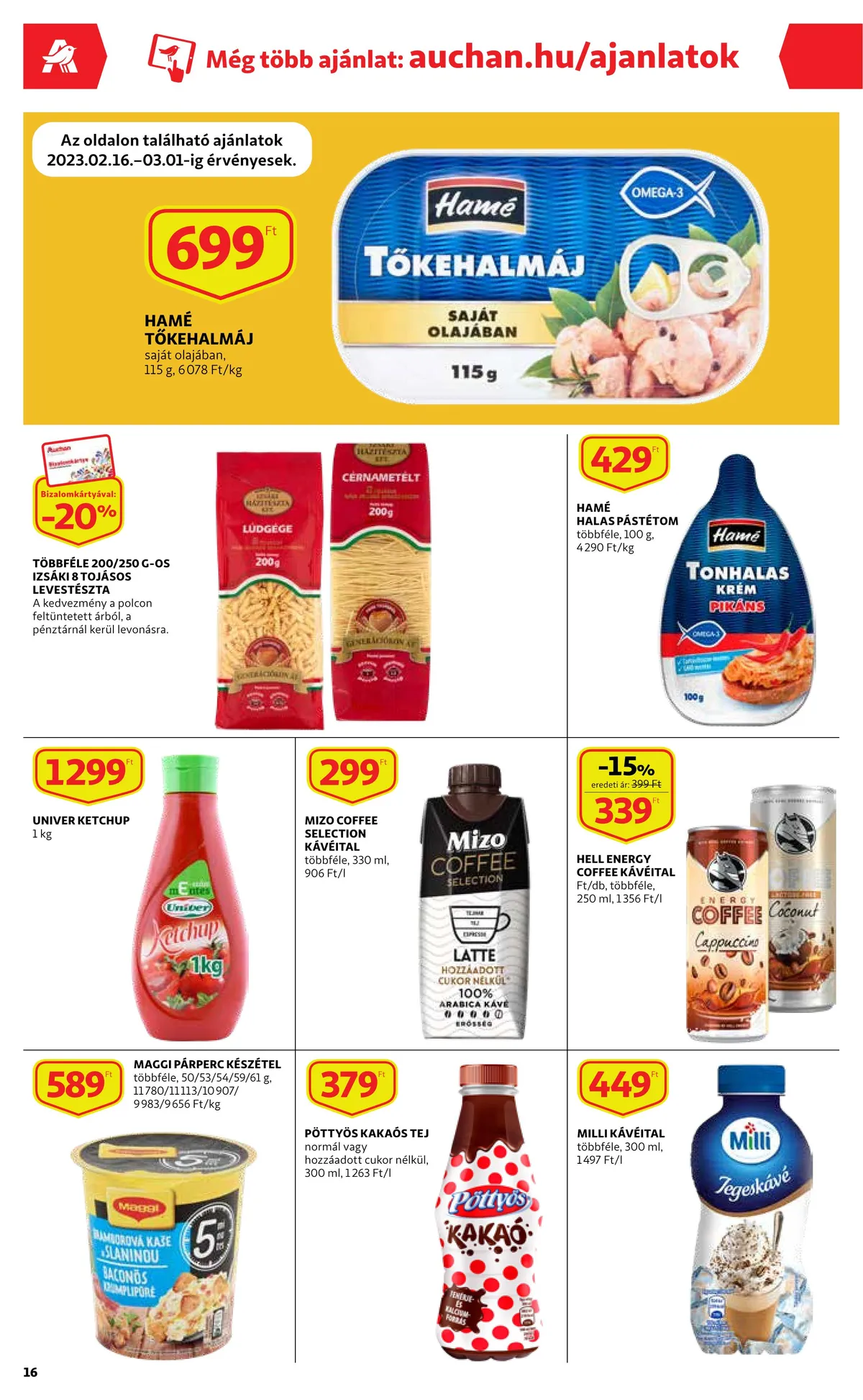 Auchan akciós újság 02.16–02.22 – 16. oldal