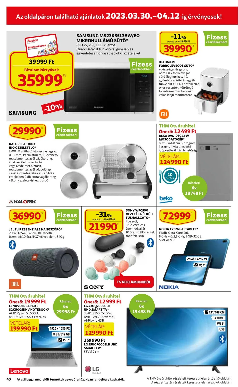 Auchan akciós újság 03.30–04.05 – 40. oldal