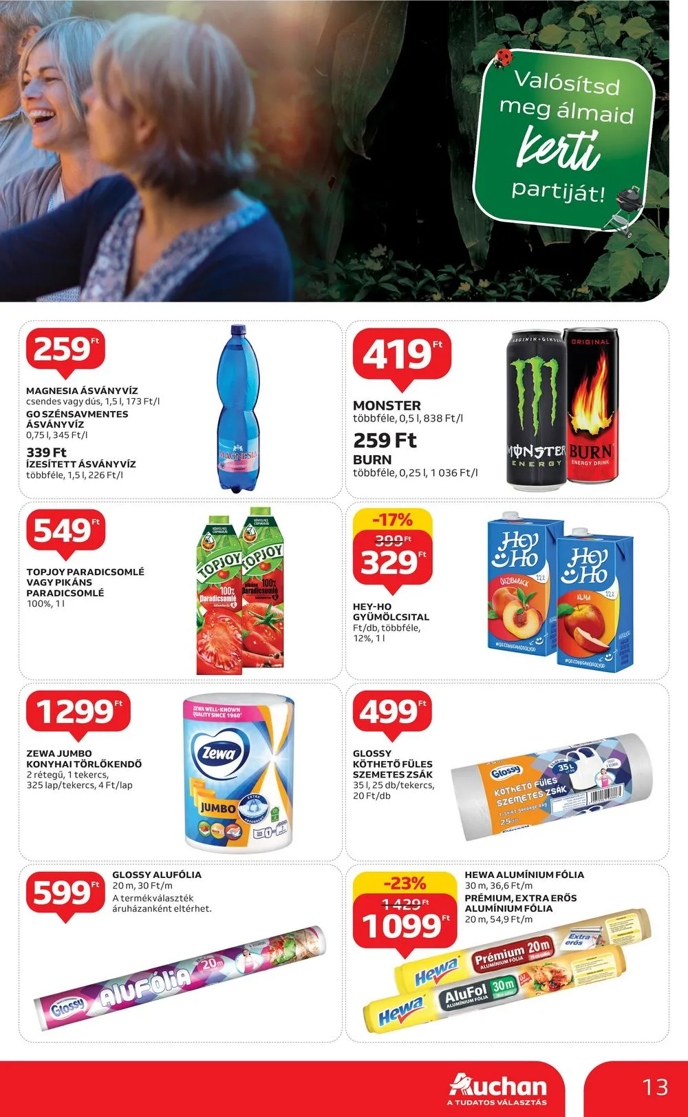 Auchan akciós újság 06.22–06.28 – 13. oldal