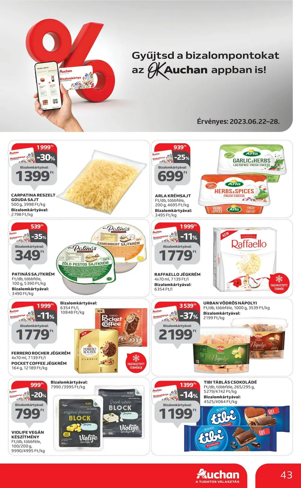 Auchan akciós újság 06.22–06.28 – 43. oldal