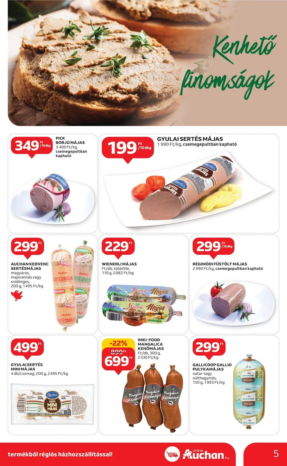 Auchan akciós újság 06.22–06.28 – 5. oldal