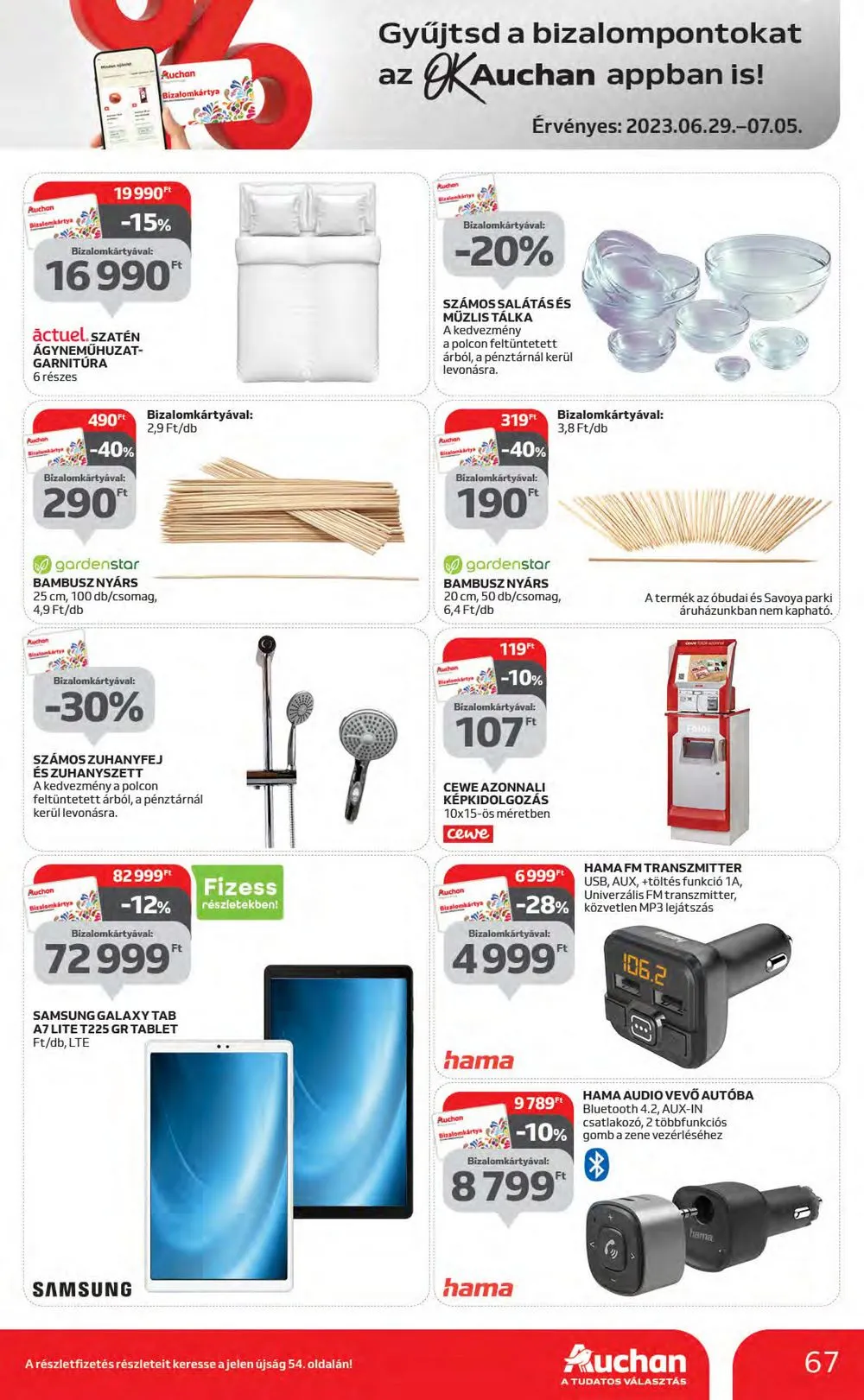Auchan akciós újság 06.29–07.05 – 67. oldal