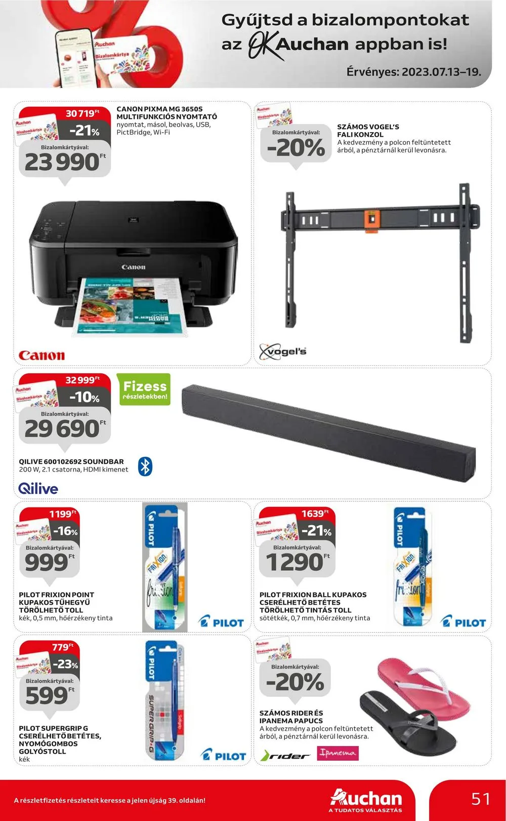 Auchan akciós újság 07.13–07.19 – 51. oldal