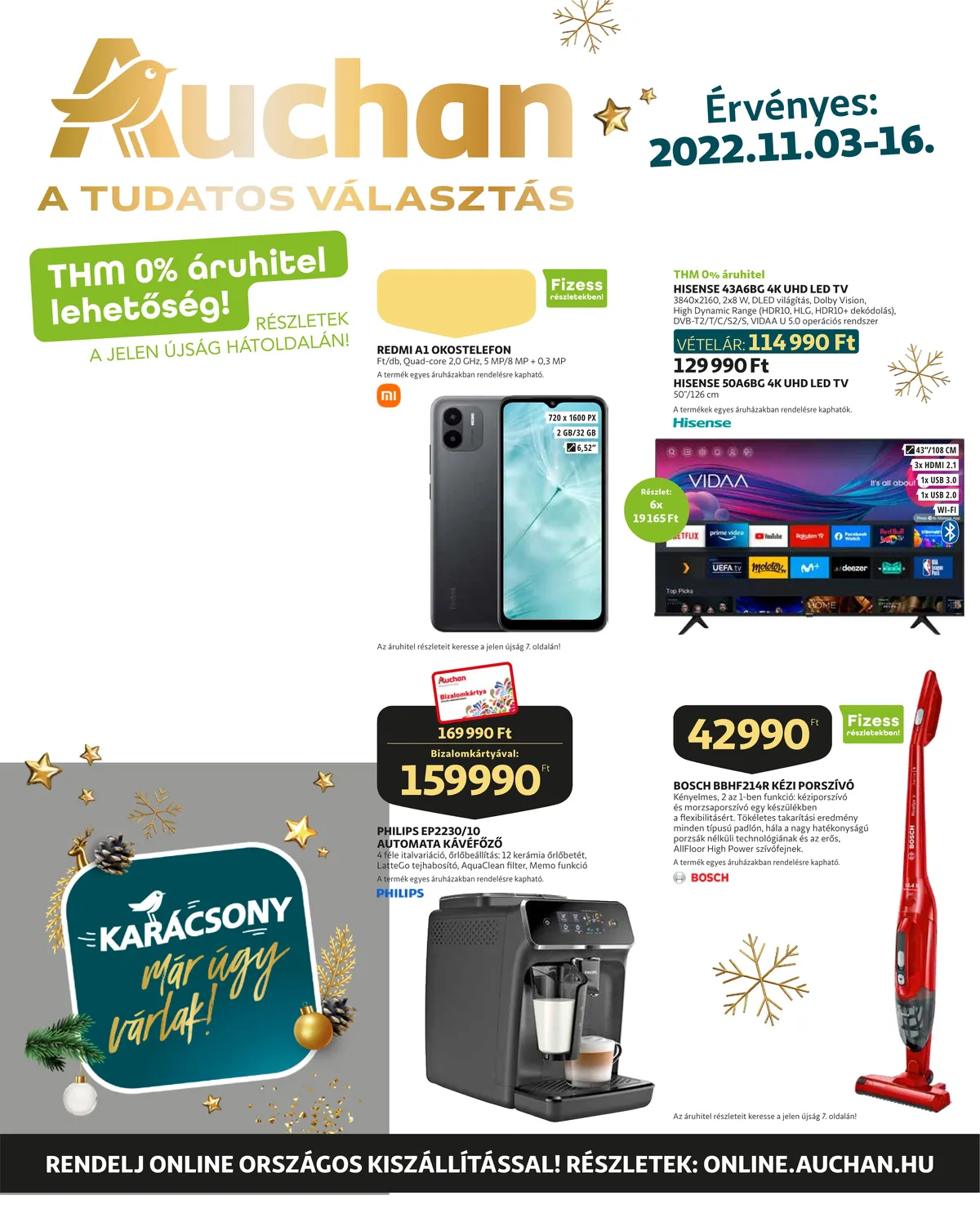 Auchan akciós újság Ajandekkatalogus 11.03–11.16