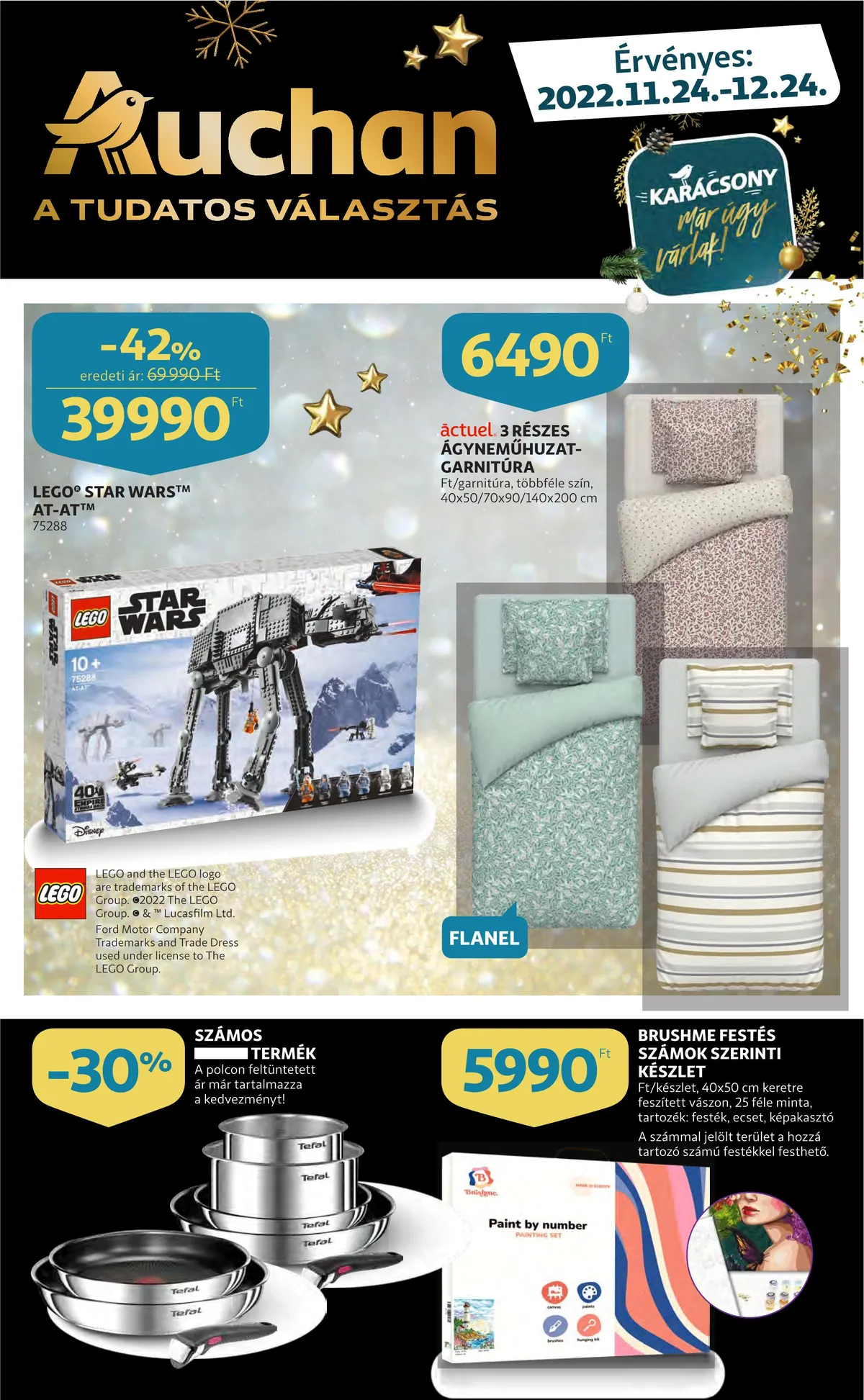 Auchan akciós újság Ajandekkatalogus 11.24–12.24
