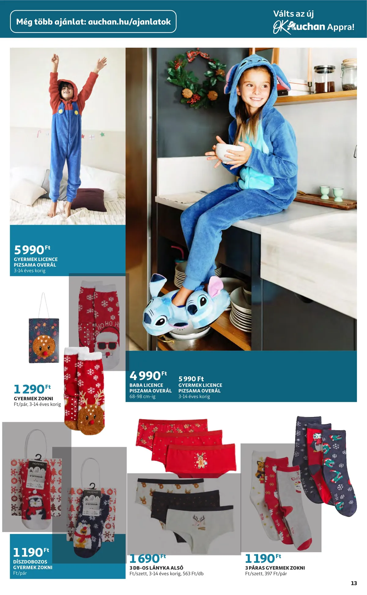 Auchan akciós újság Ajandekkatalogus 11.24–12.24 – 13. oldal