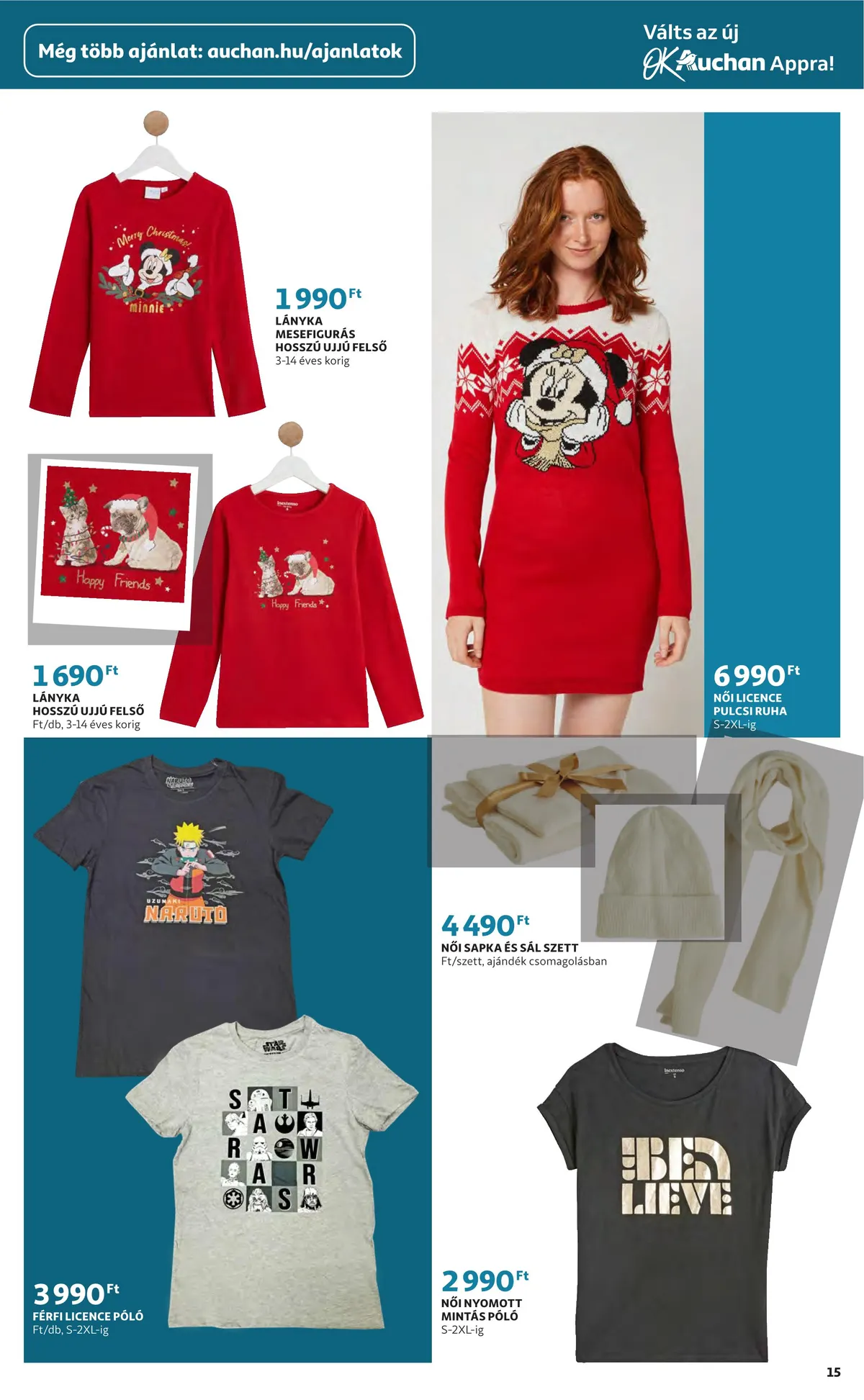 Auchan akciós újság Ajandekkatalogus 11.24–12.24 – 15. oldal
