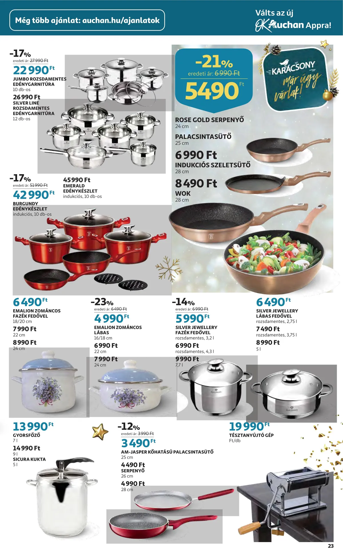 Auchan akciós újság Ajandekkatalogus 11.24–12.24 – 23. oldal