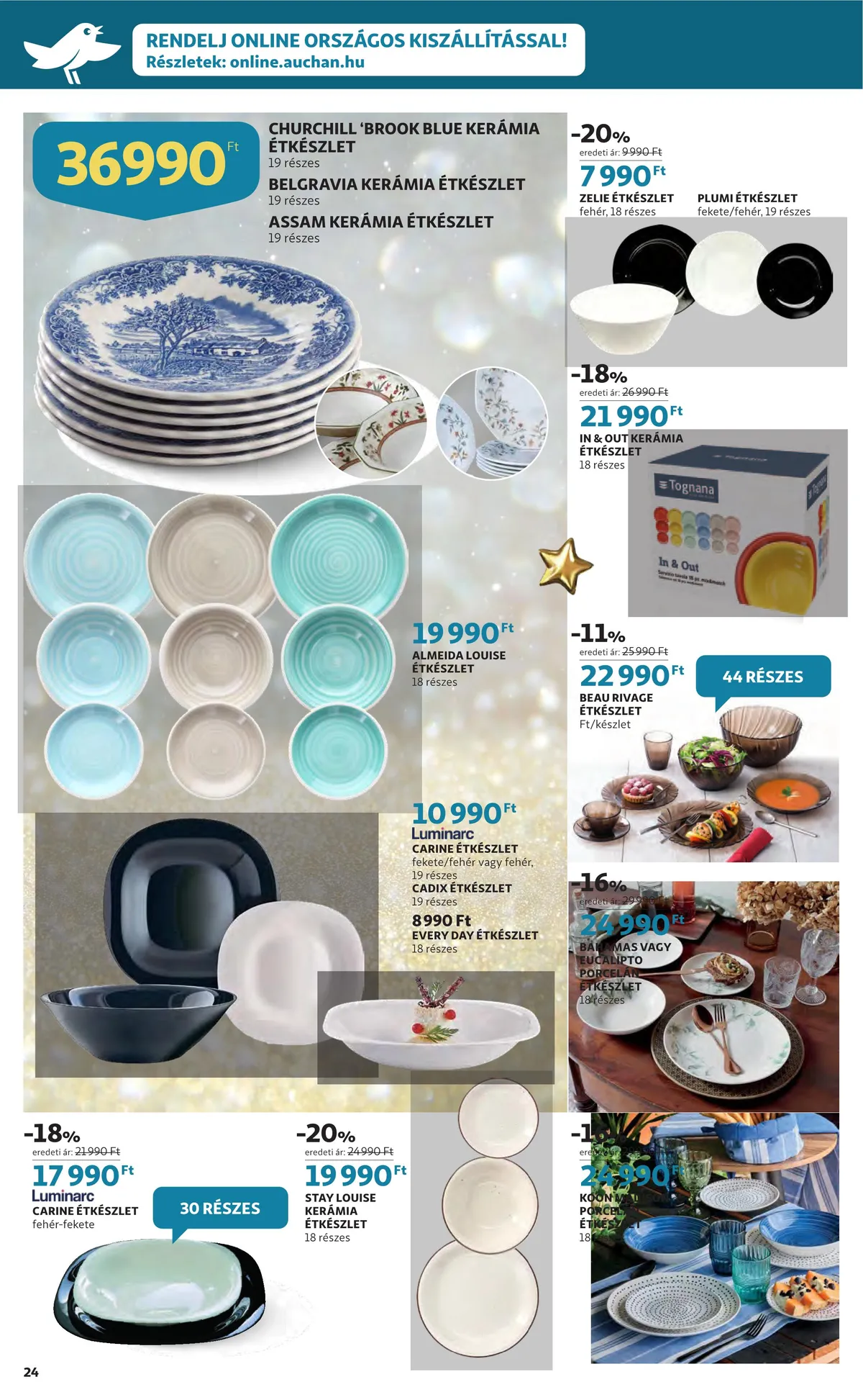 Auchan akciós újság Ajandekkatalogus 11.24–12.24 – 24. oldal