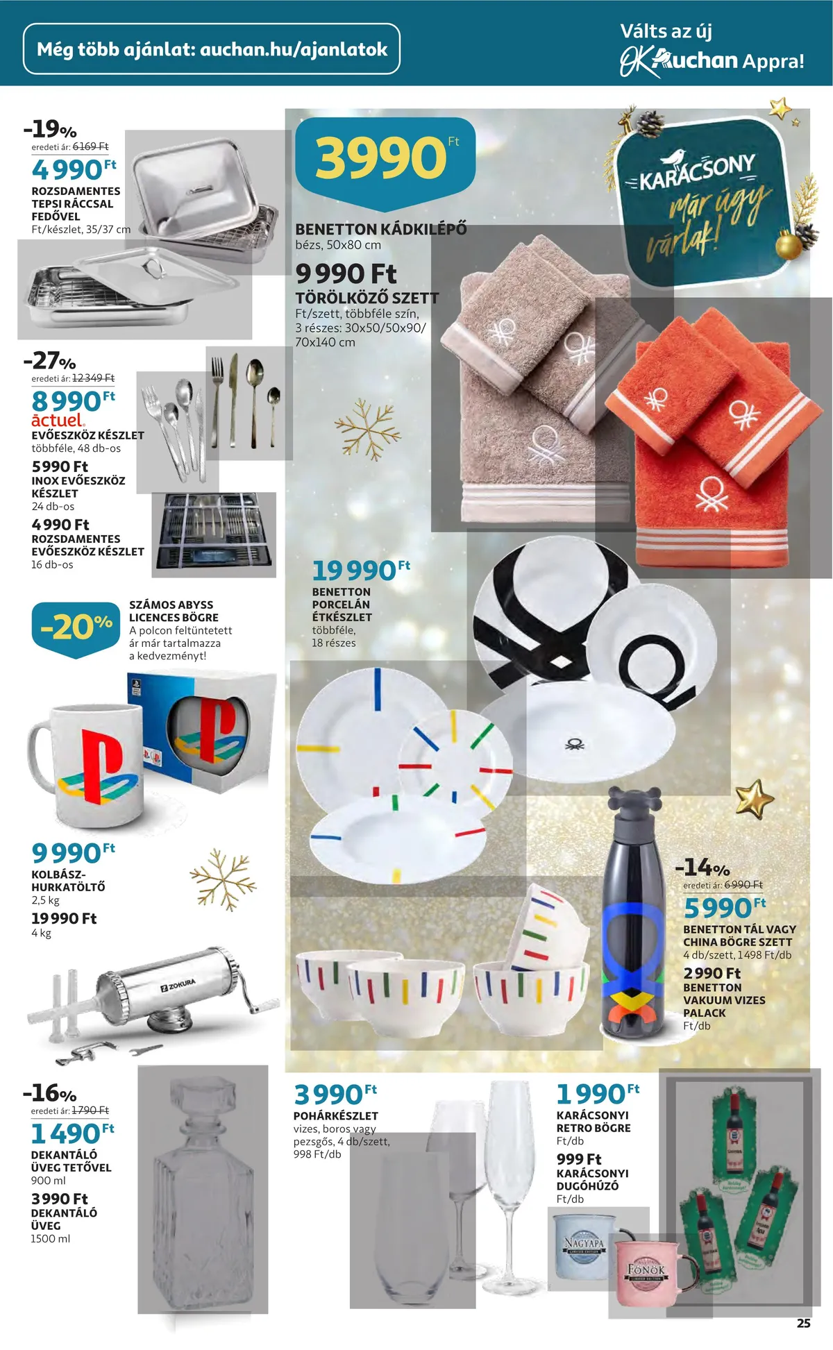 Auchan akciós újság Ajandekkatalogus 11.24–12.24 – 25. oldal