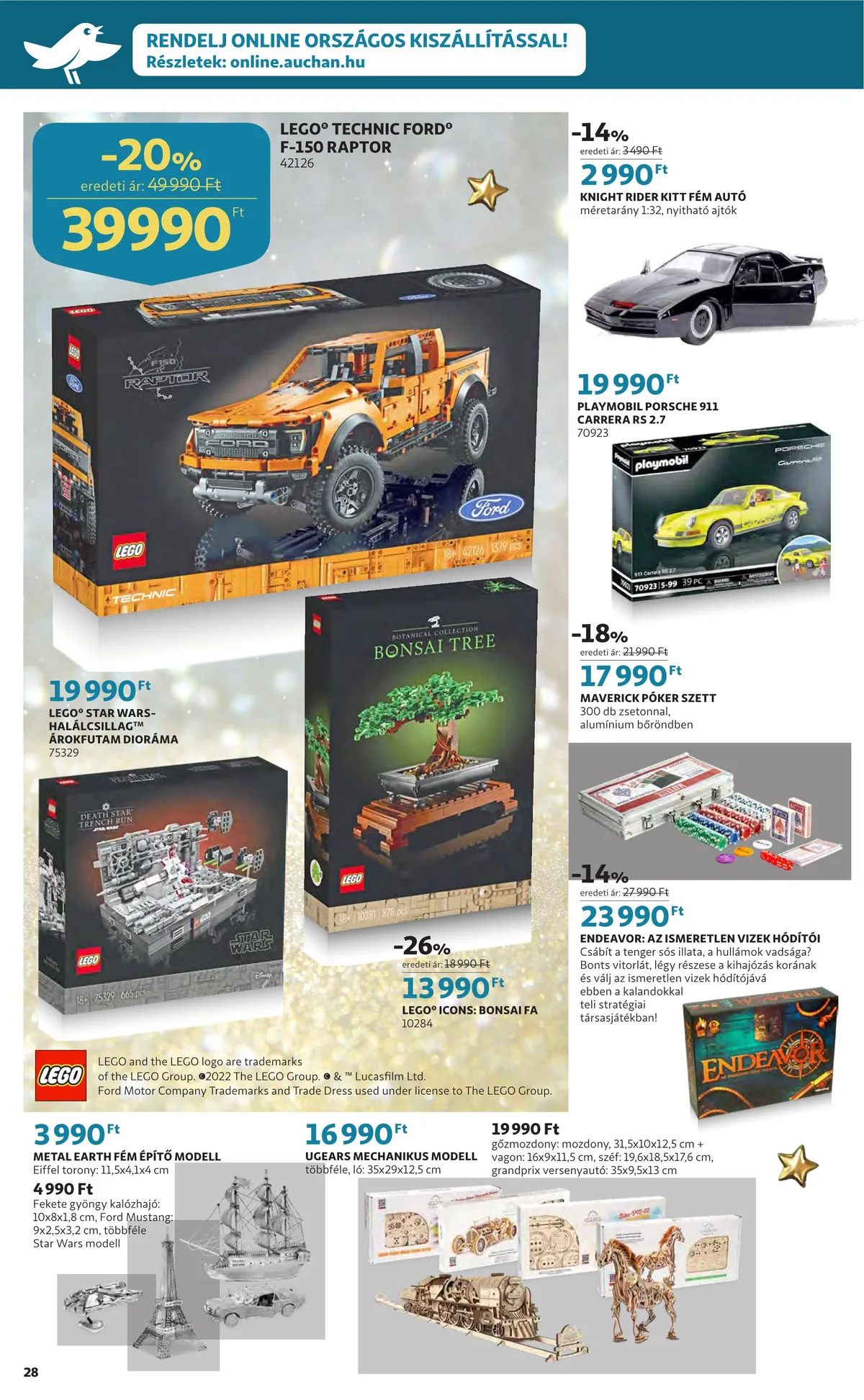 Auchan akciós újság Ajandekkatalogus 11.24–12.24 – 28. oldal