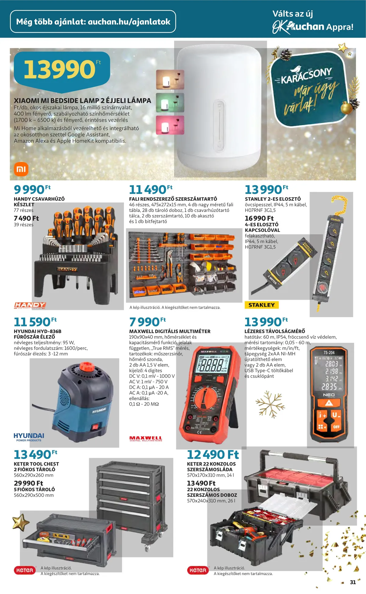 Auchan akciós újság Ajandekkatalogus 11.24–12.24 – 31. oldal