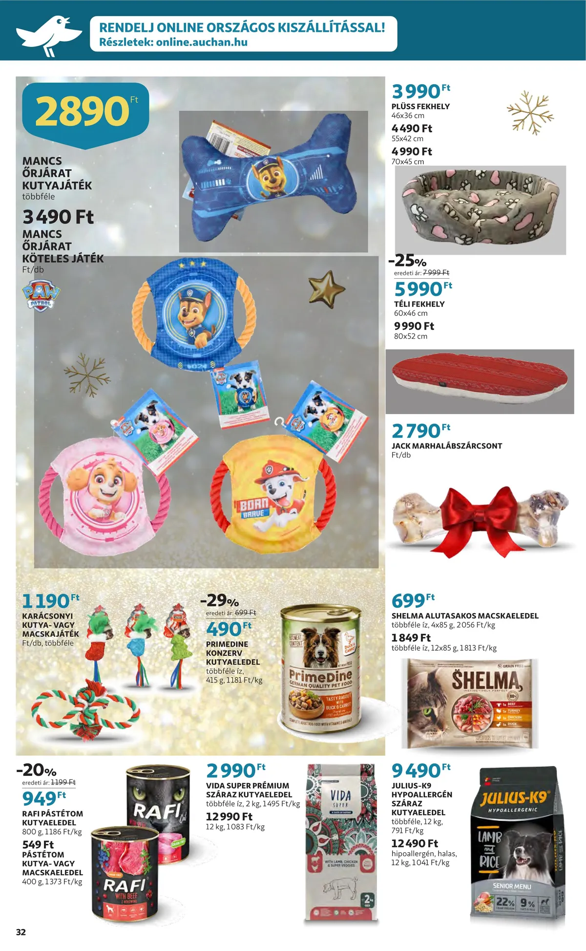 Auchan akciós újság Ajandekkatalogus 11.24–12.24 – 32. oldal