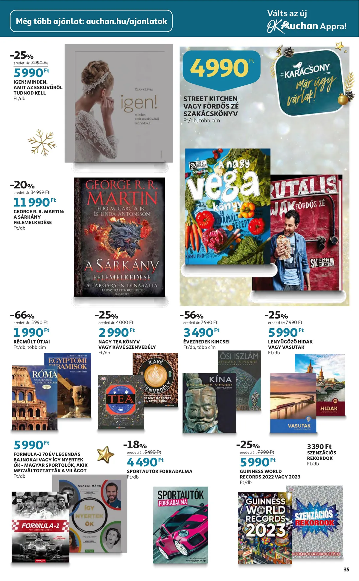 Auchan akciós újság Ajandekkatalogus 11.24–12.24 – 35. oldal