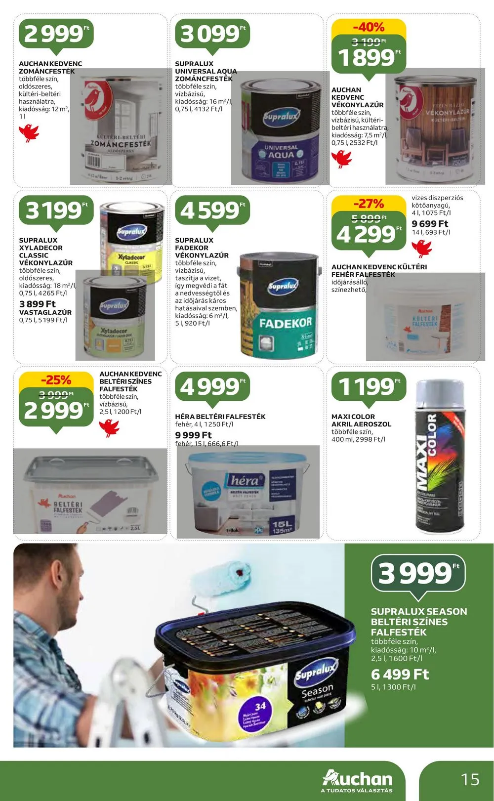 Auchan akciós újság Barkacs 05.25–06.14 – 15. oldal