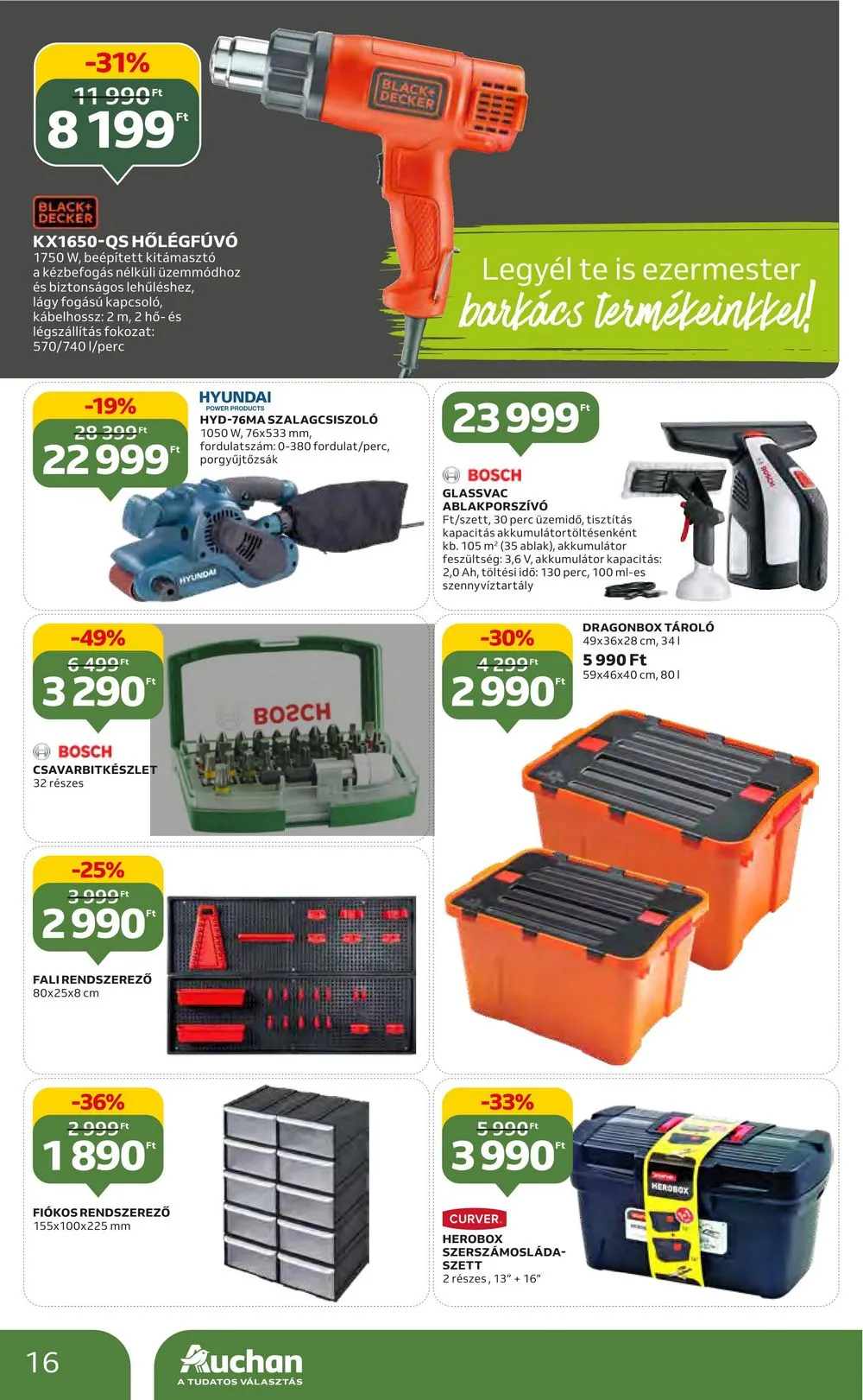 Auchan akciós újság Barkacs 05.25–06.14 – 16. oldal