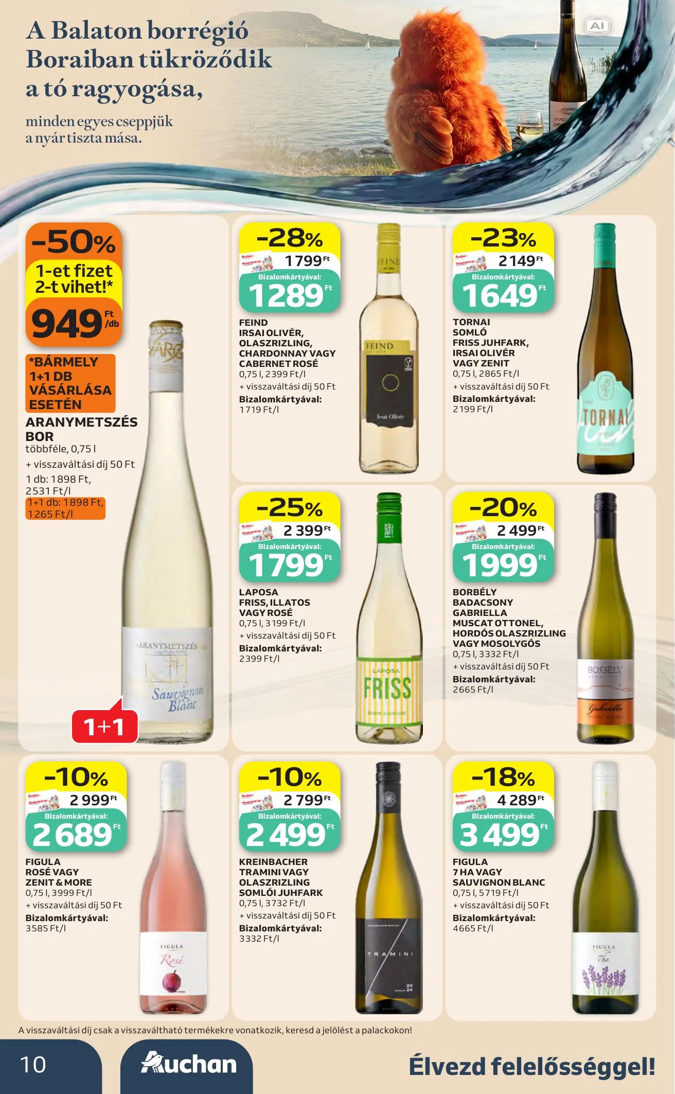 Auchan akciós újság Bor ajánlataink 10.01–10.21 – 10. oldal