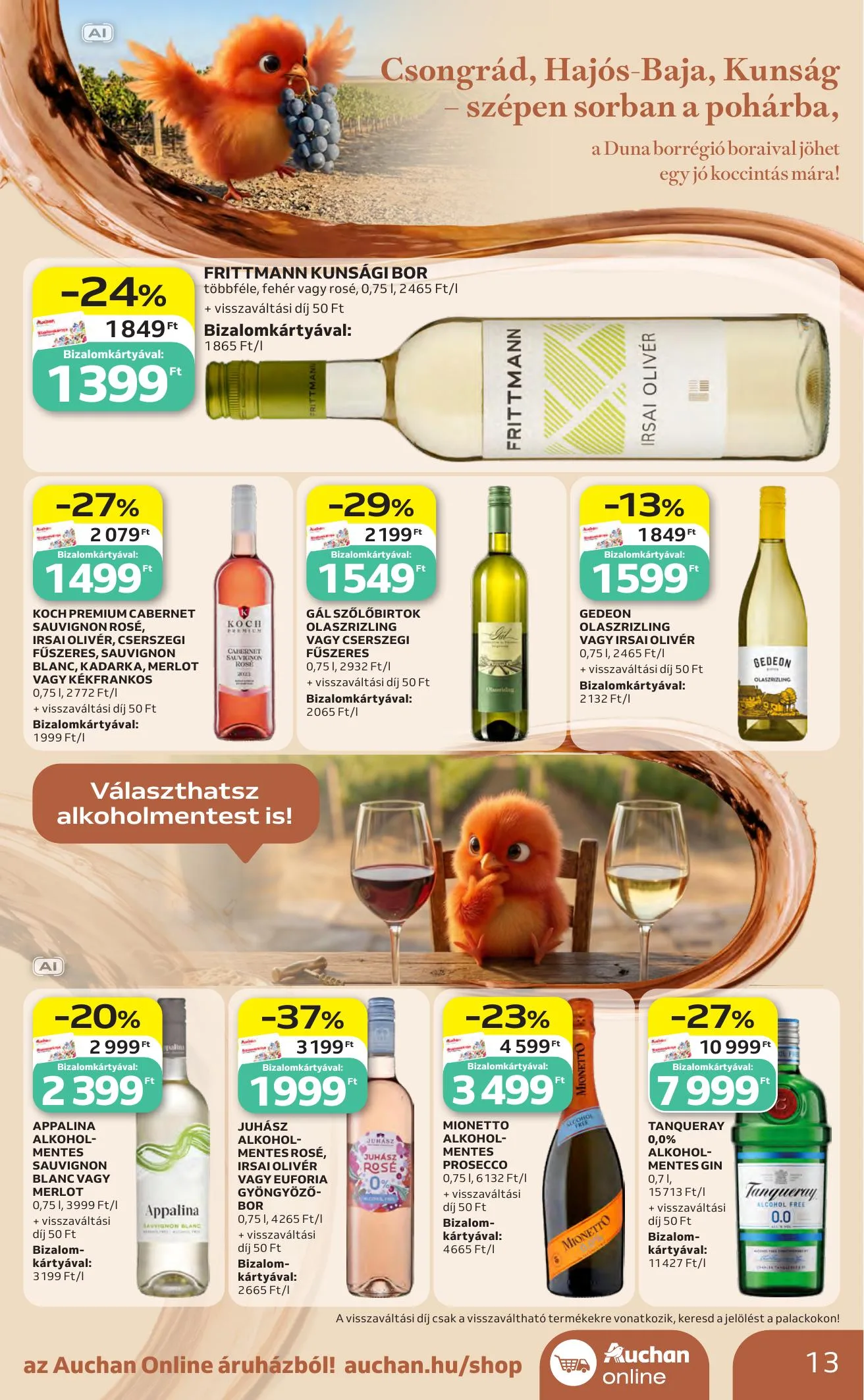 Auchan akciós újság Bor ajánlataink 10.01–10.21 – 13. oldal
