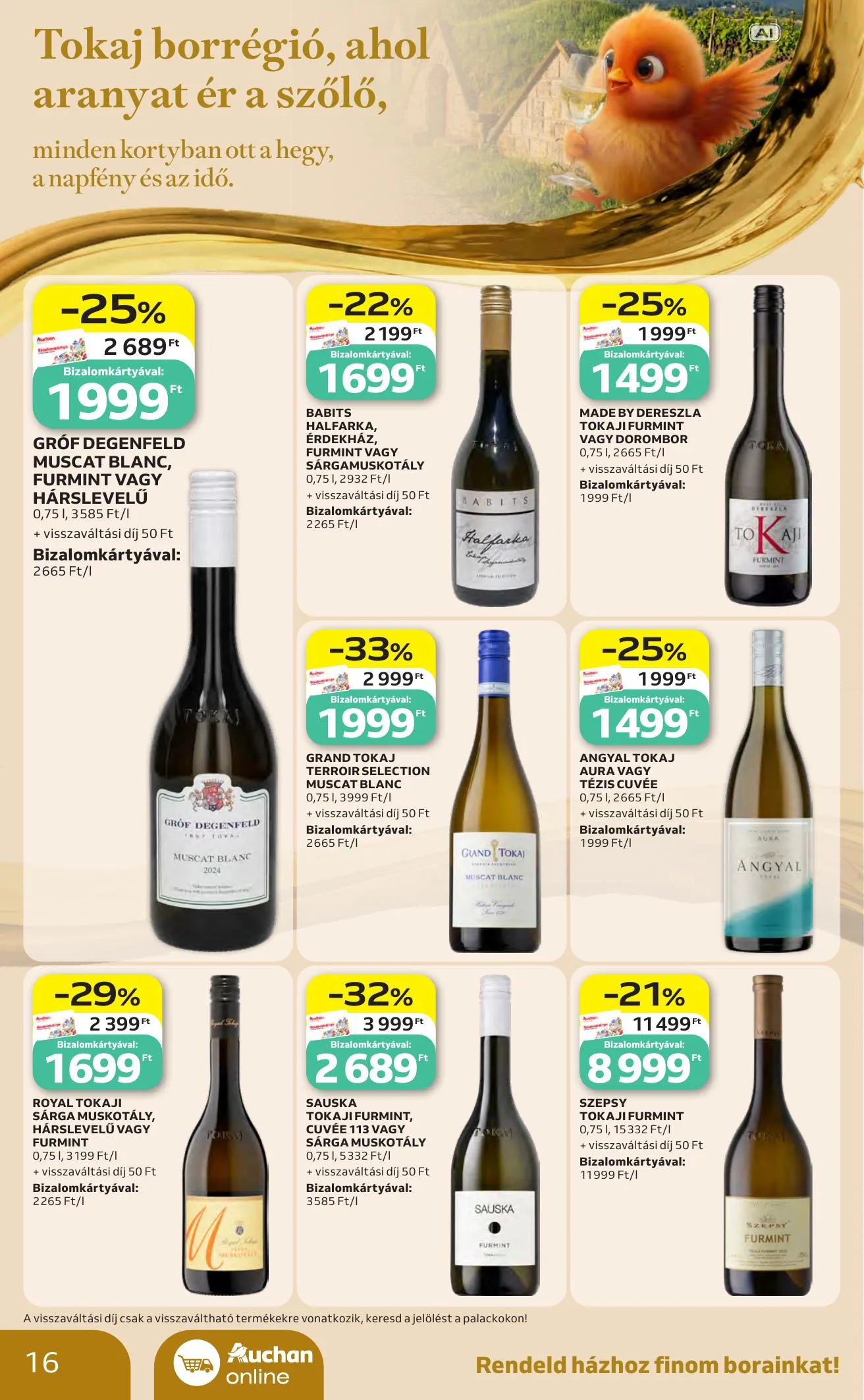 Auchan akciós újság Bor ajánlataink 10.01–10.21 – 16. oldal