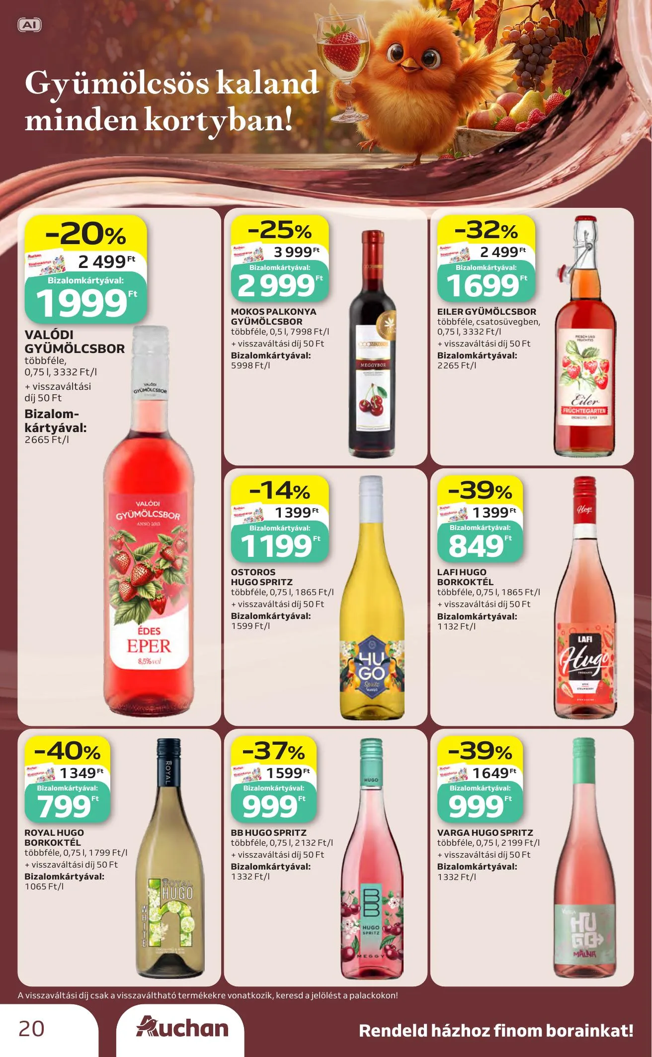 Auchan akciós újság Bor ajánlataink 10.01–10.21 – 20. oldal