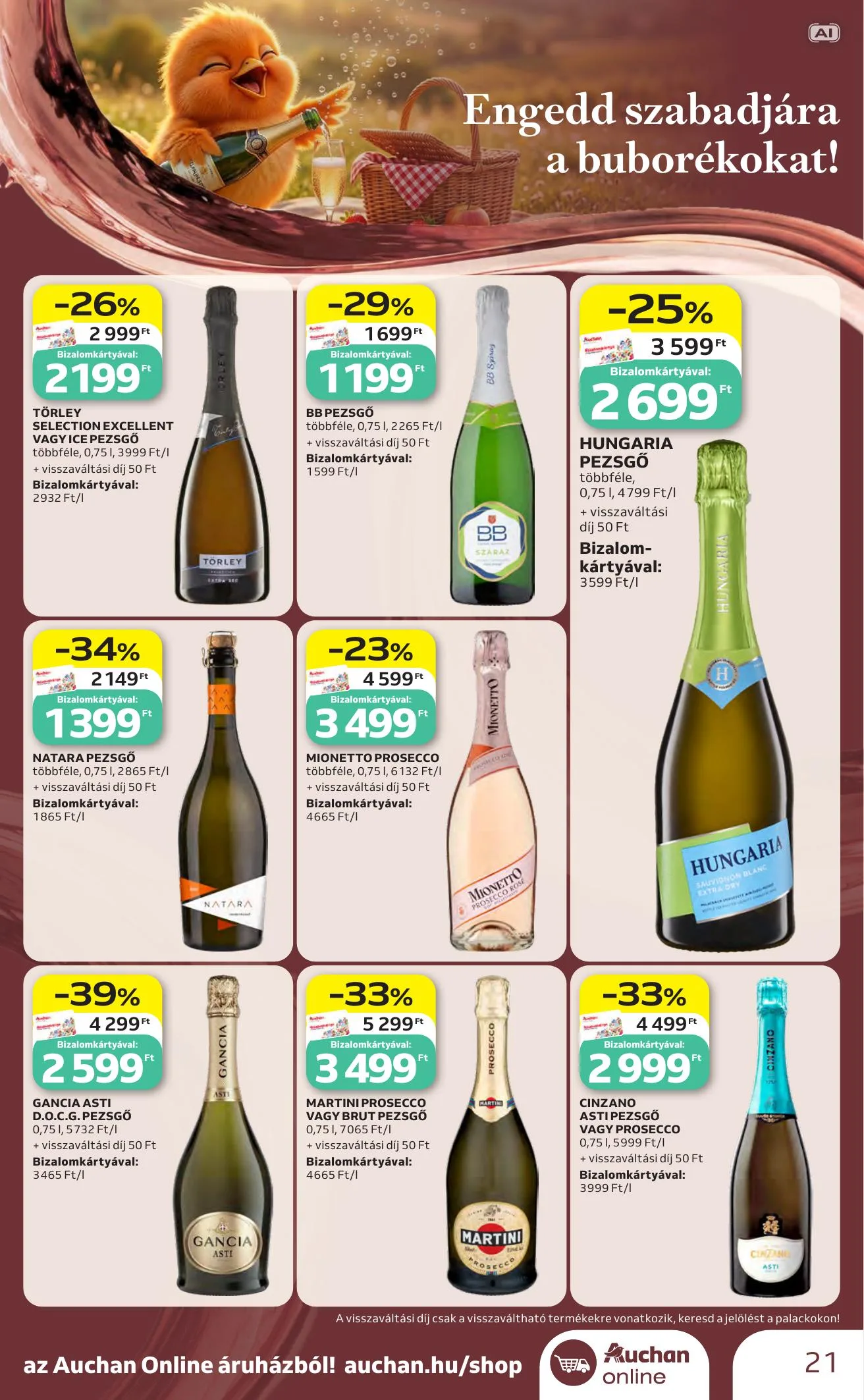 Auchan akciós újság Bor ajánlataink 10.01–10.21 – 21. oldal