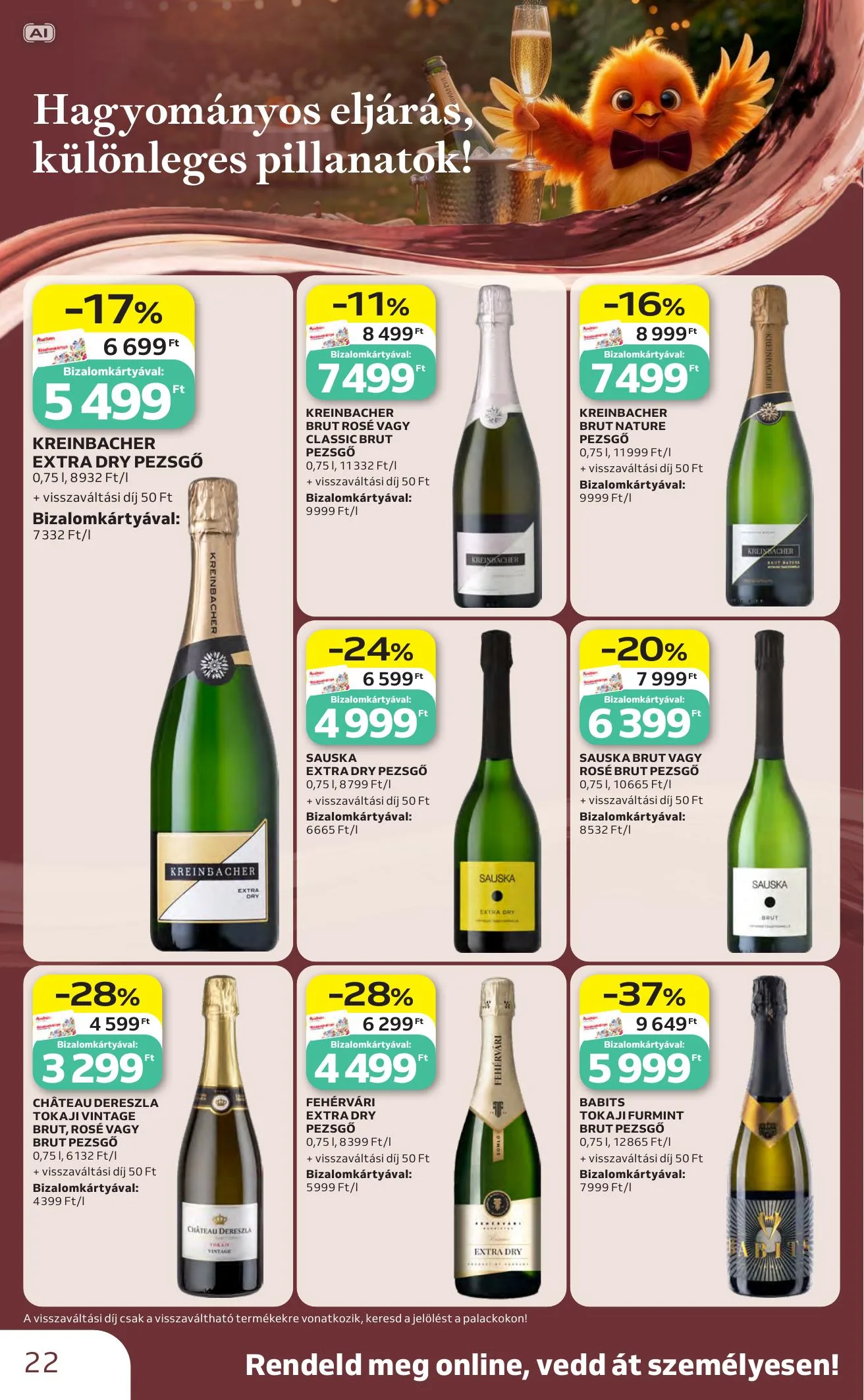Auchan akciós újság Bor ajánlataink 10.01–10.21 – 22. oldal