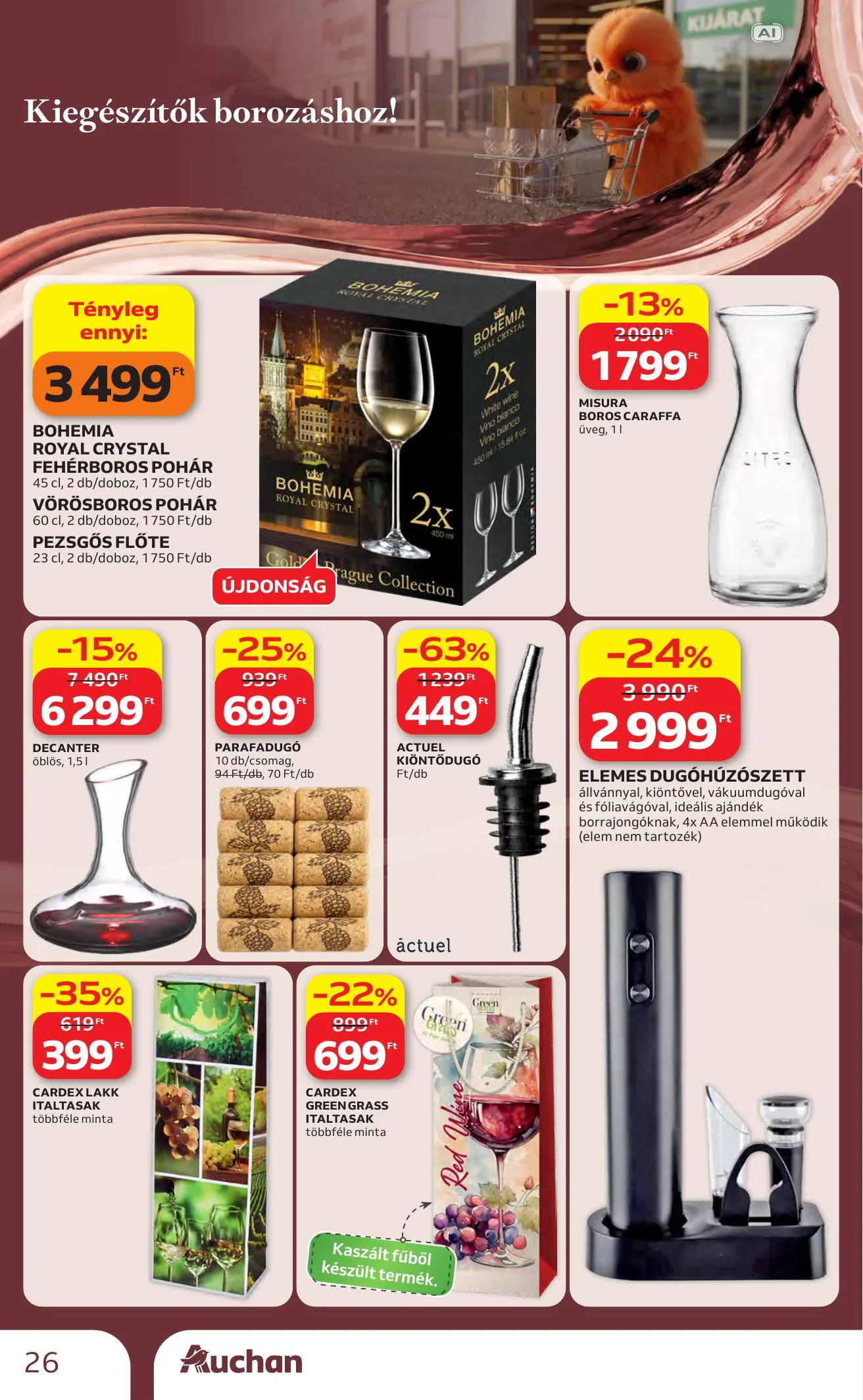 Auchan akciós újság Bor ajánlataink 10.01–10.21 – 26. oldal