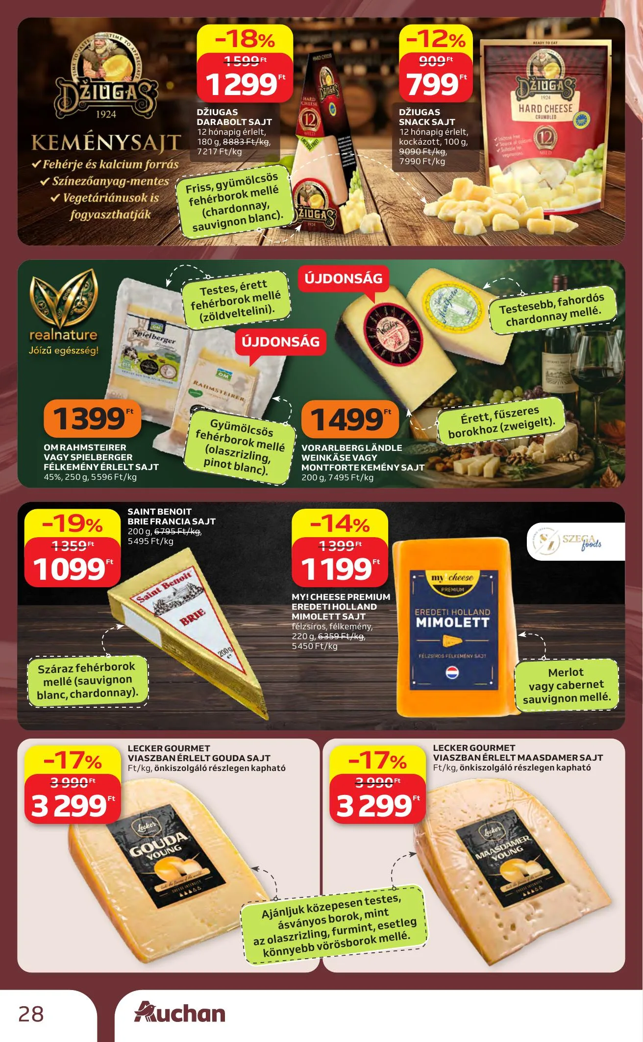 Auchan akciós újság Bor ajánlataink 10.01–10.21 – 28. oldal
