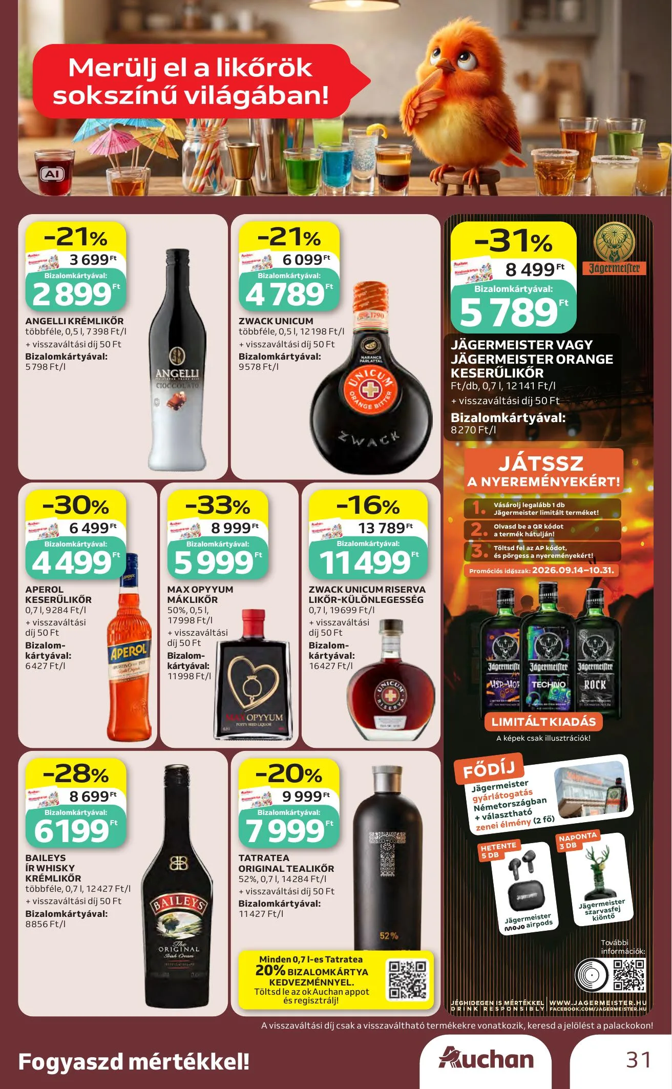 Auchan akciós újság Bor ajánlataink 10.01–10.21 – 31. oldal