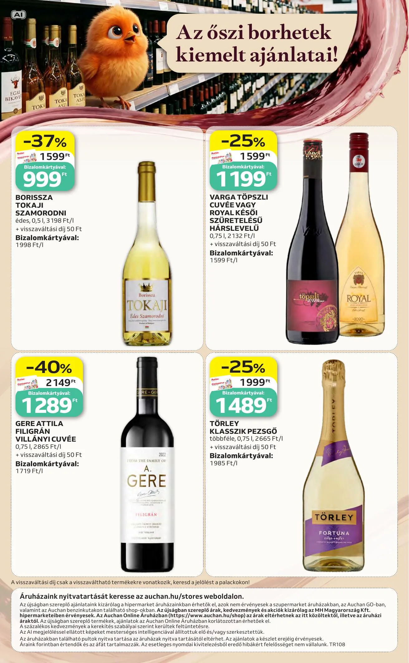 Auchan akciós újság Bor ajánlataink 10.01–10.21 – 36. oldal