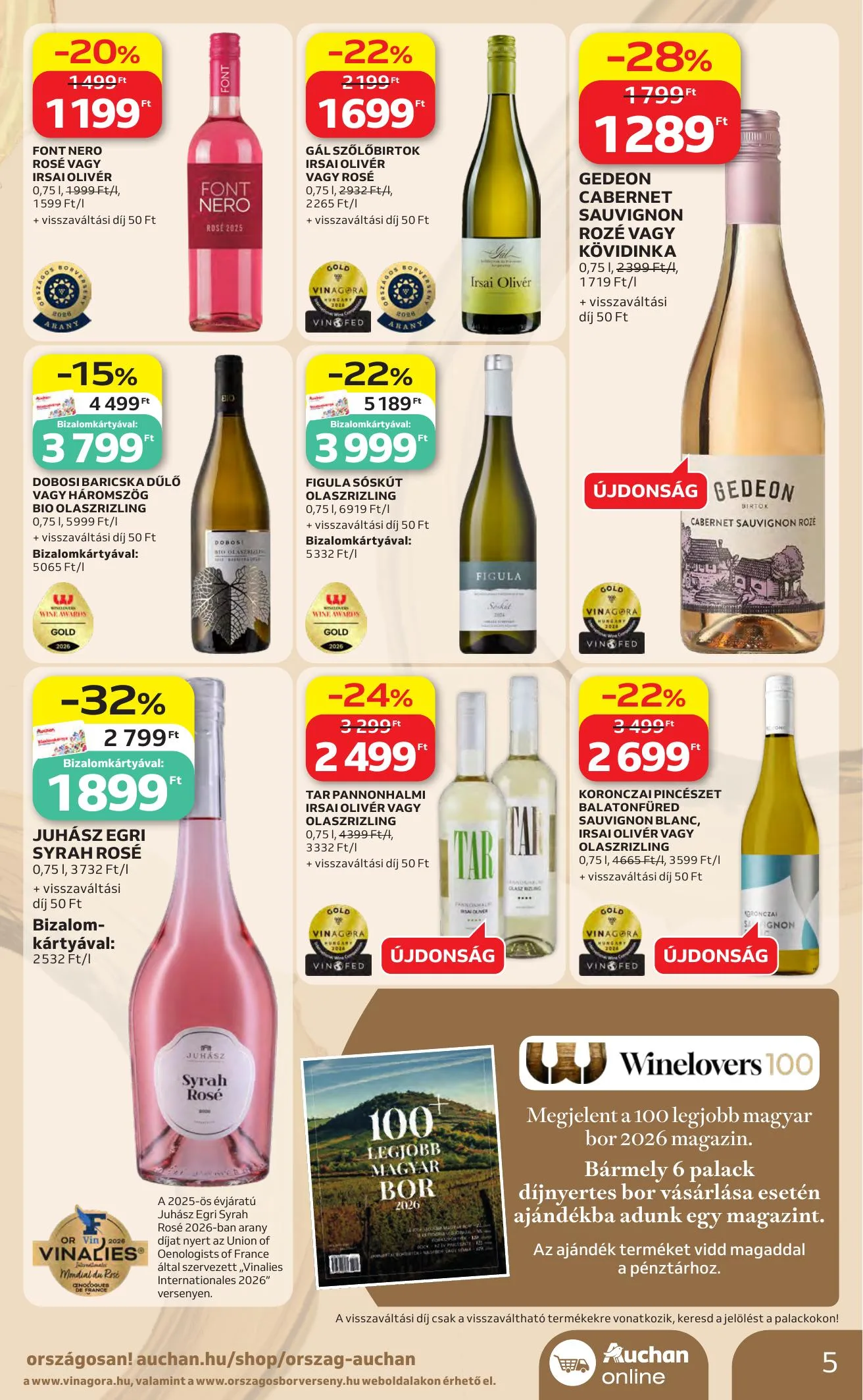 Auchan akciós újság Bor ajánlataink 10.01–10.21 – 5. oldal