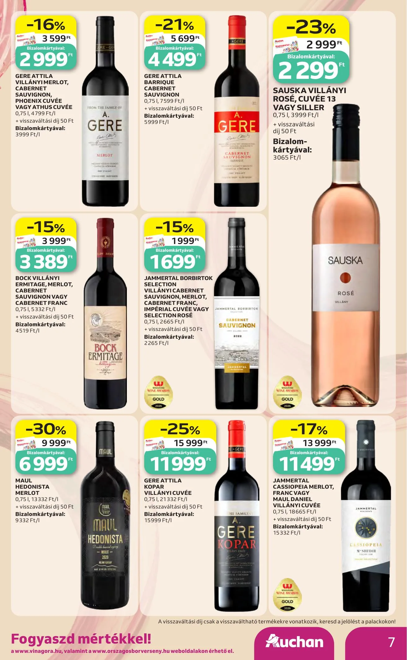 Auchan akciós újság Bor ajánlataink 10.01–10.21 – 7. oldal