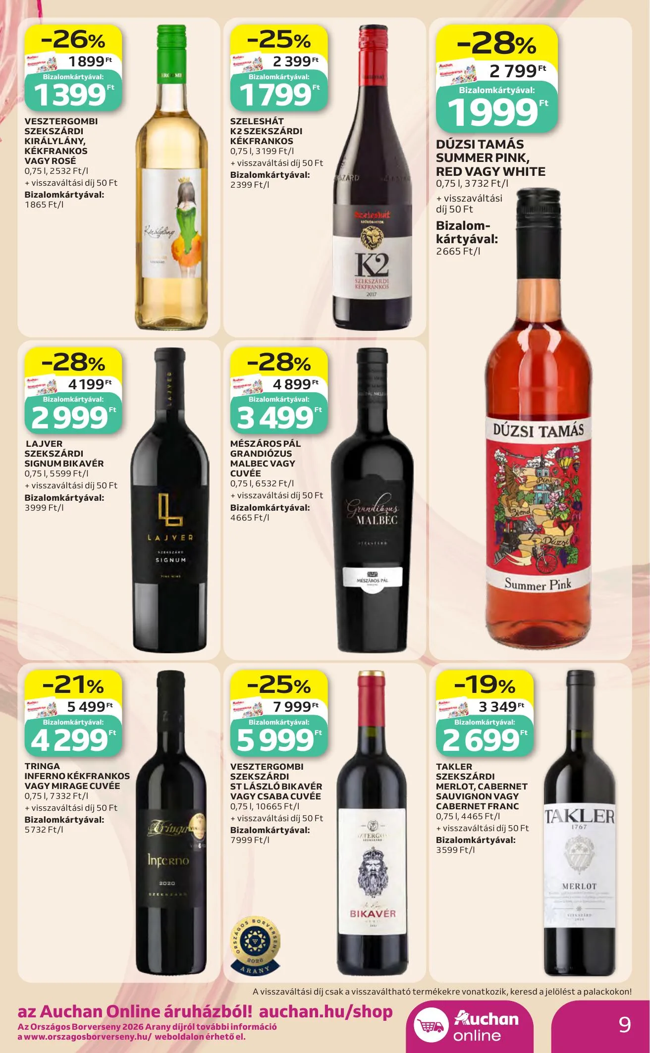Auchan akciós újság Bor ajánlataink 10.01–10.21 – 9. oldal