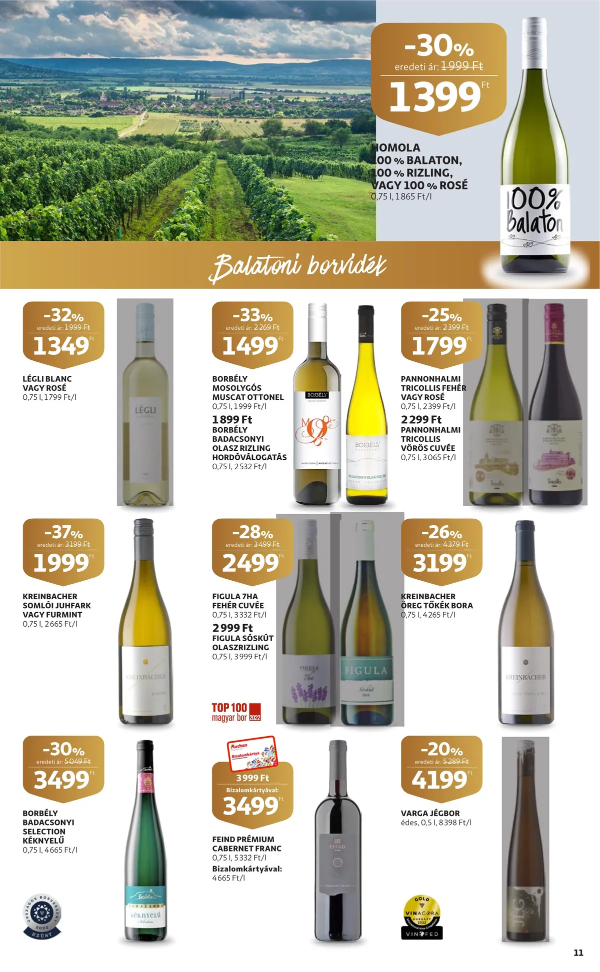 Auchan akciós újság Bor 10.06–10.26 – 11. oldal