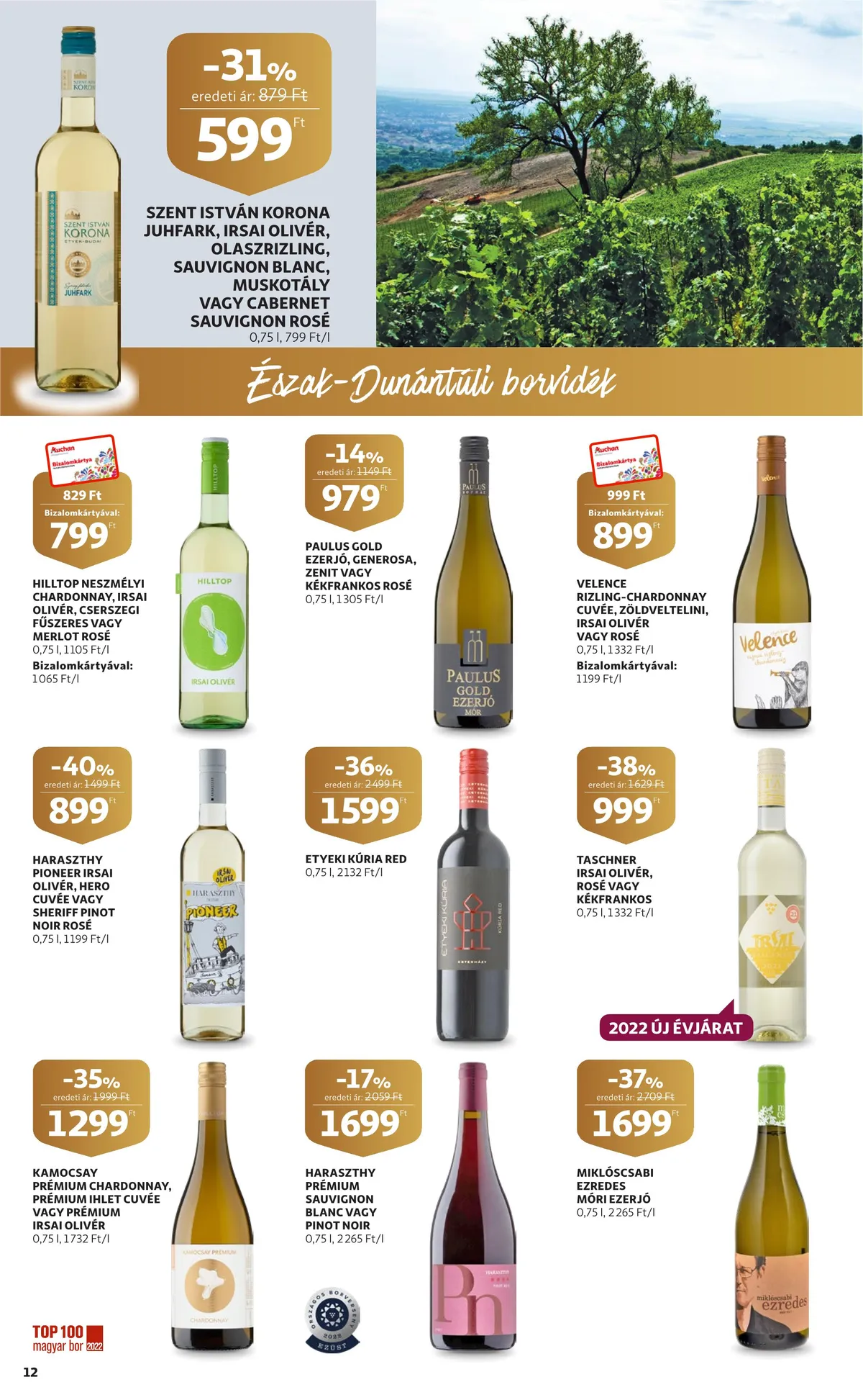 Auchan akciós újság Bor 10.06–10.26 – 12. oldal