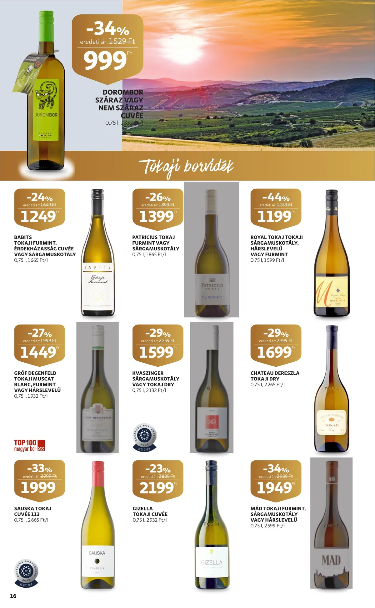 Auchan akciós újság Bor 10.06–10.26 – 16. oldal