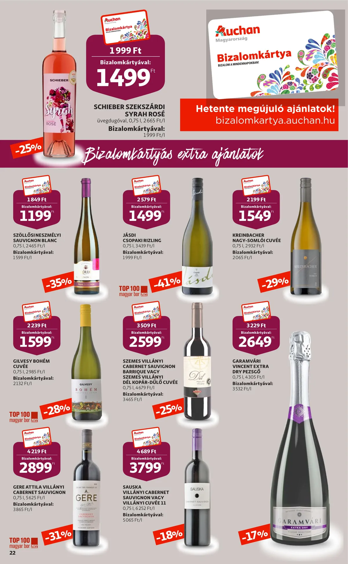 Auchan akciós újság Bor 10.06–10.26 – 22. oldal