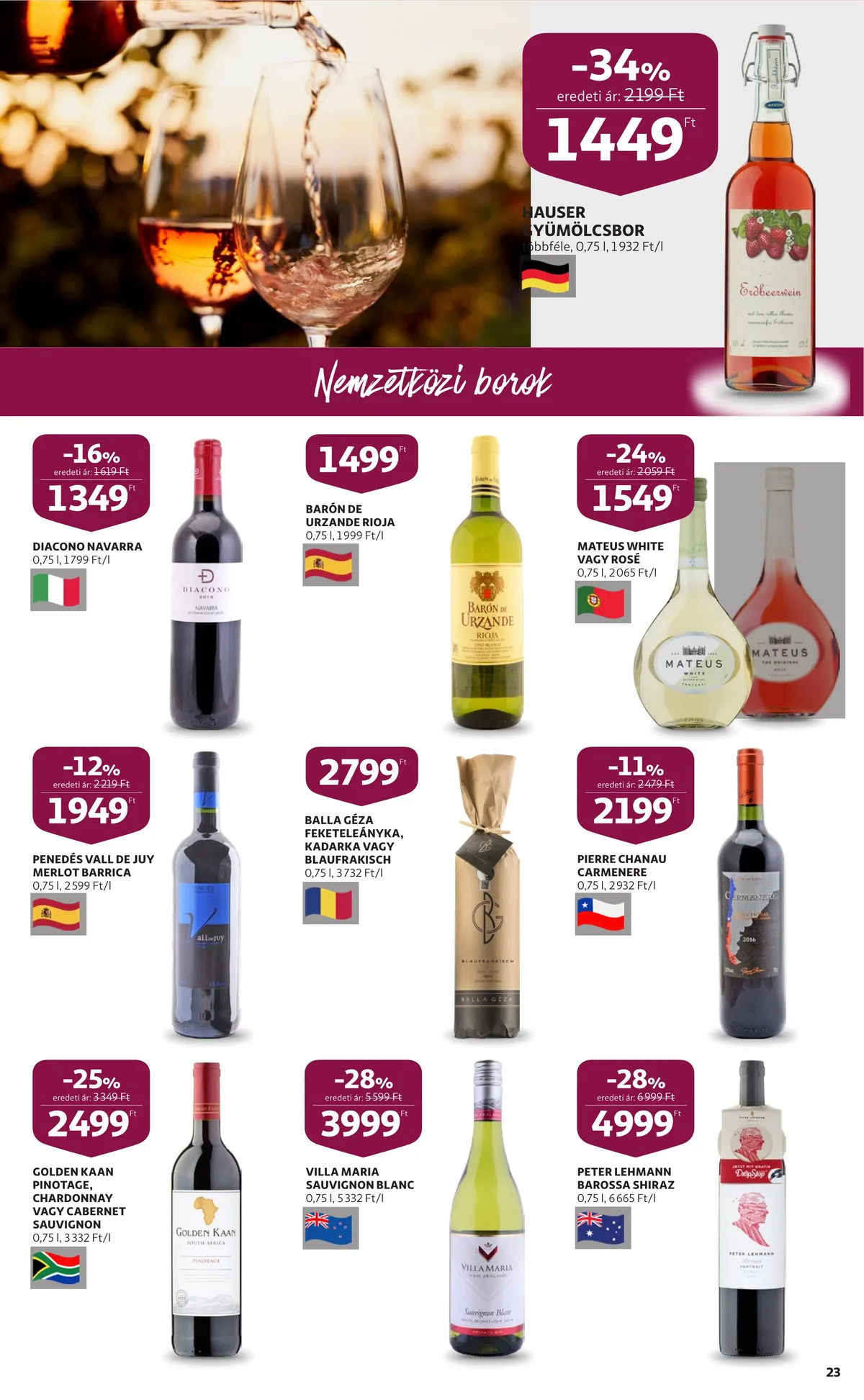Auchan akciós újság Bor 10.06–10.26 – 23. oldal