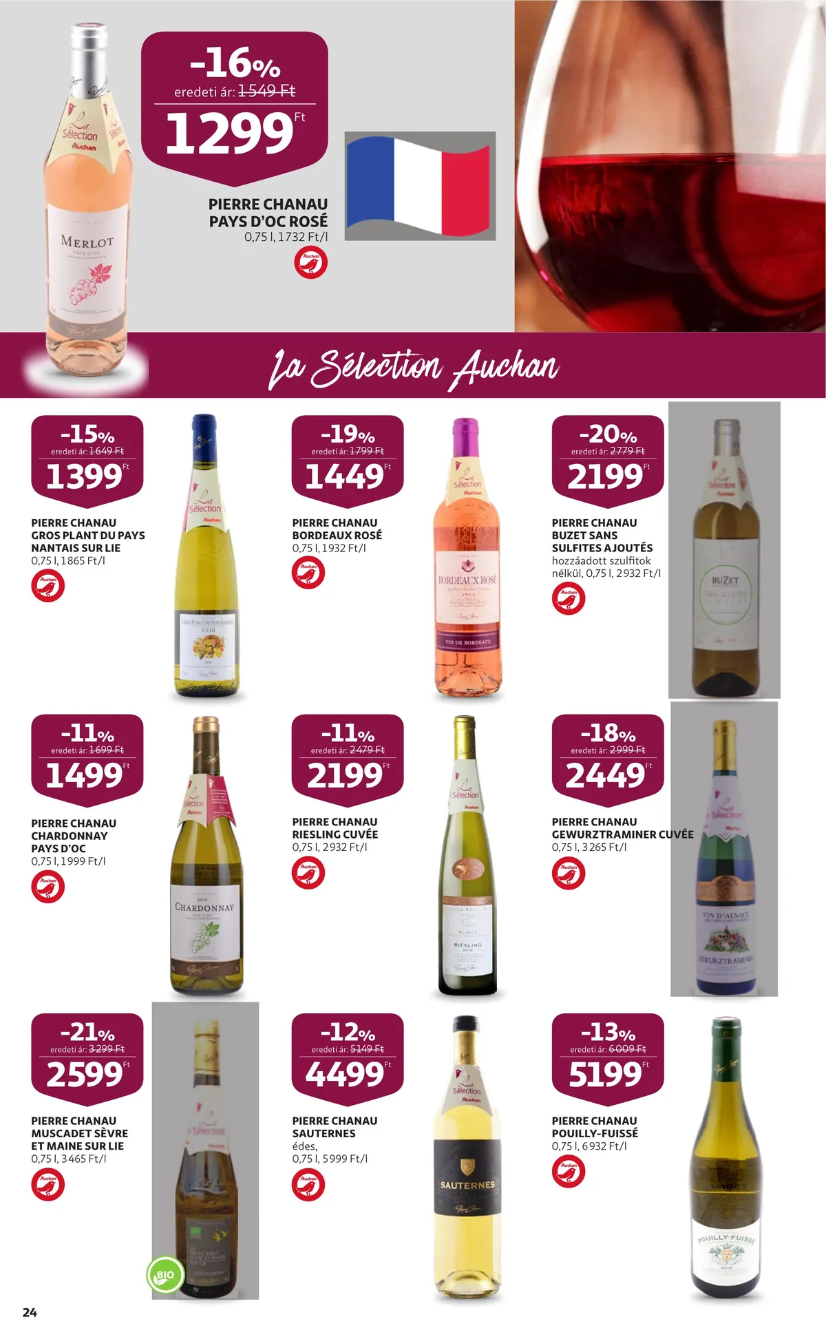 Auchan akciós újság Bor 10.06–10.26 – 24. oldal