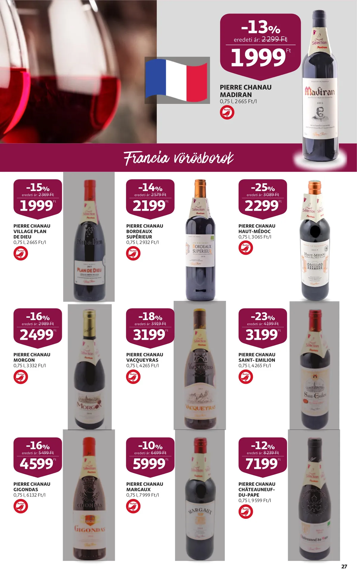 Auchan akciós újság Bor 10.06–10.26 – 27. oldal