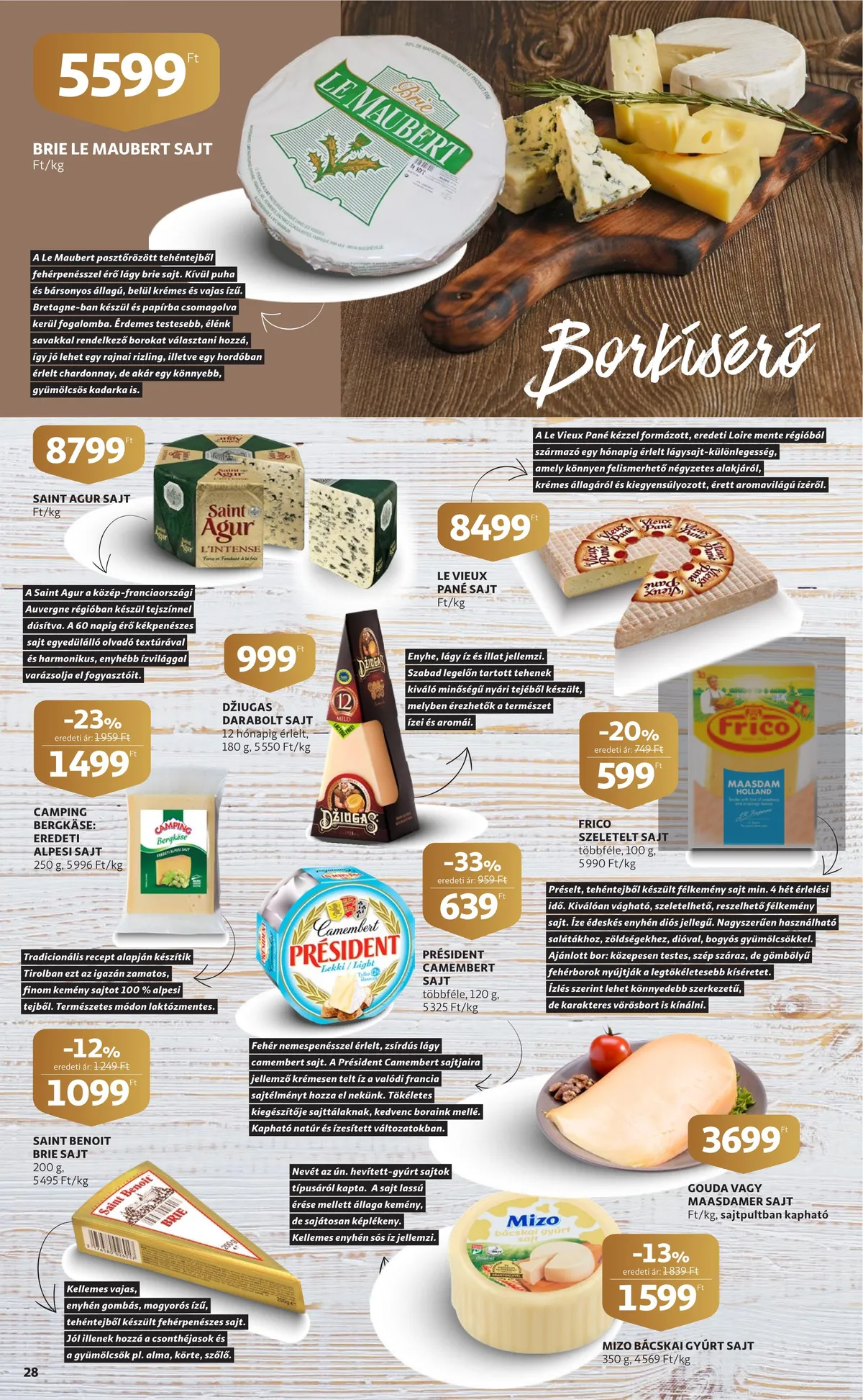 Auchan akciós újság Bor 10.06–10.26 – 28. oldal