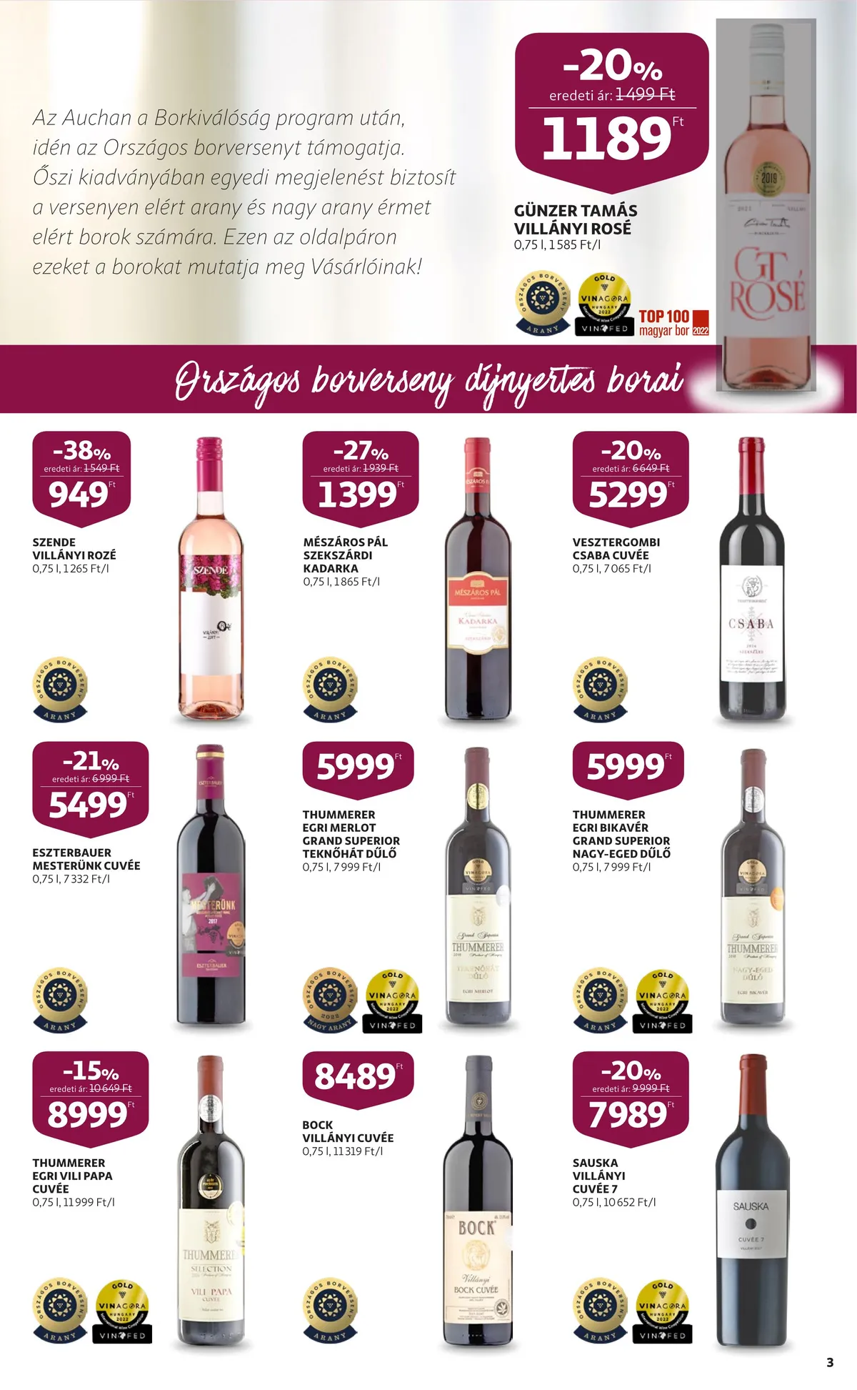 Auchan akciós újság Bor 10.06–10.26 – 3. oldal
