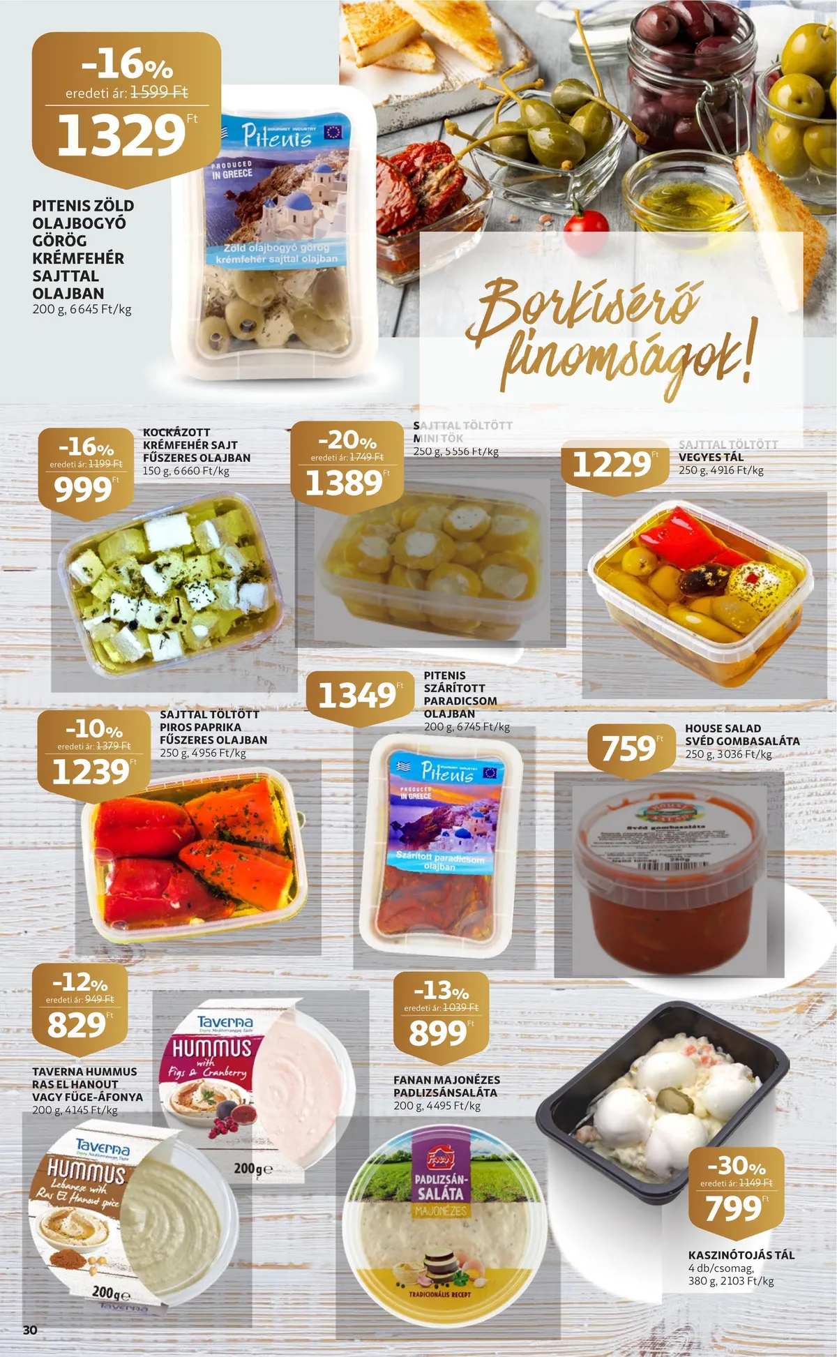 Auchan akciós újság Bor 10.06–10.26 – 30. oldal