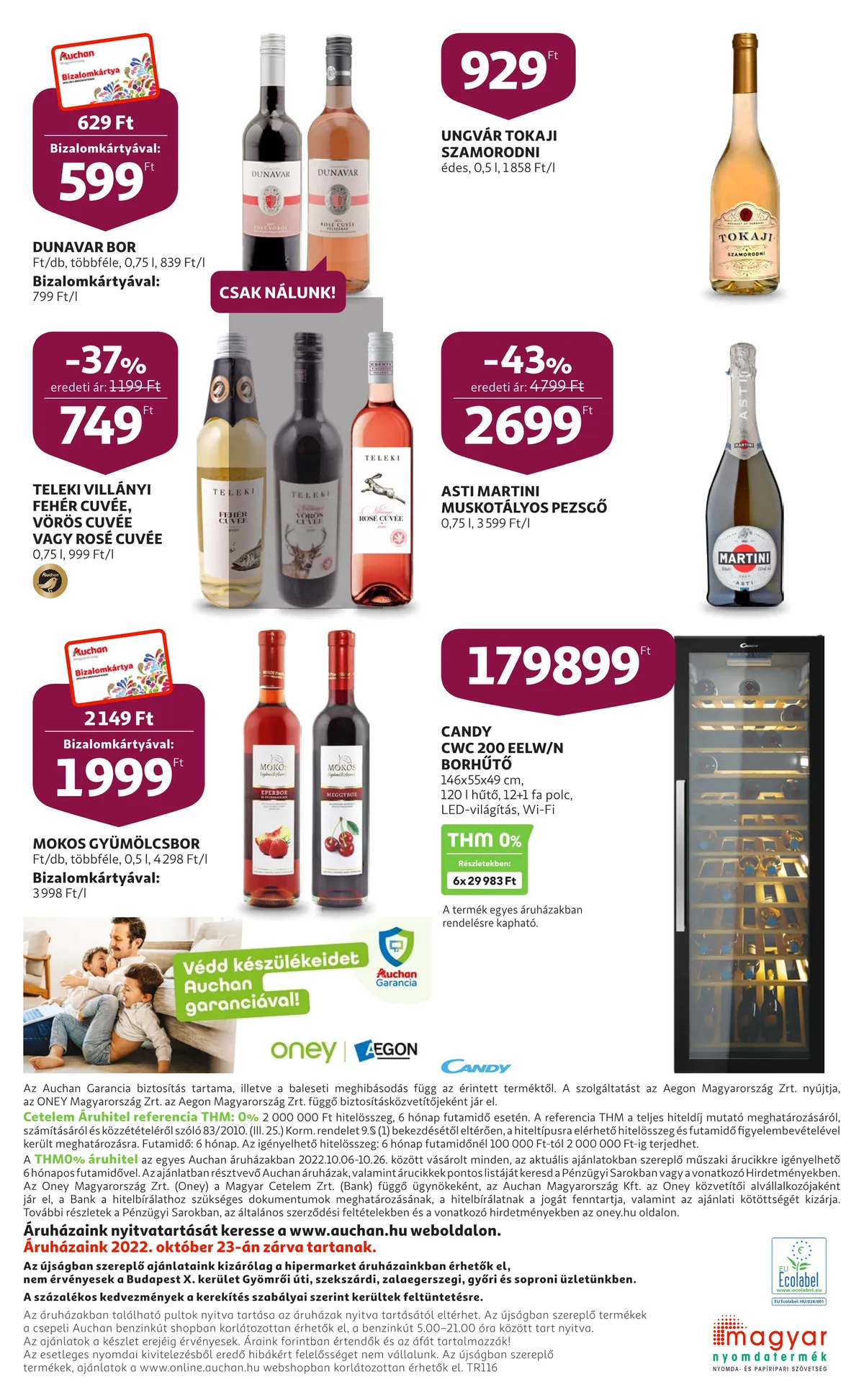 Auchan akciós újság Bor 10.06–10.26 – 32. oldal