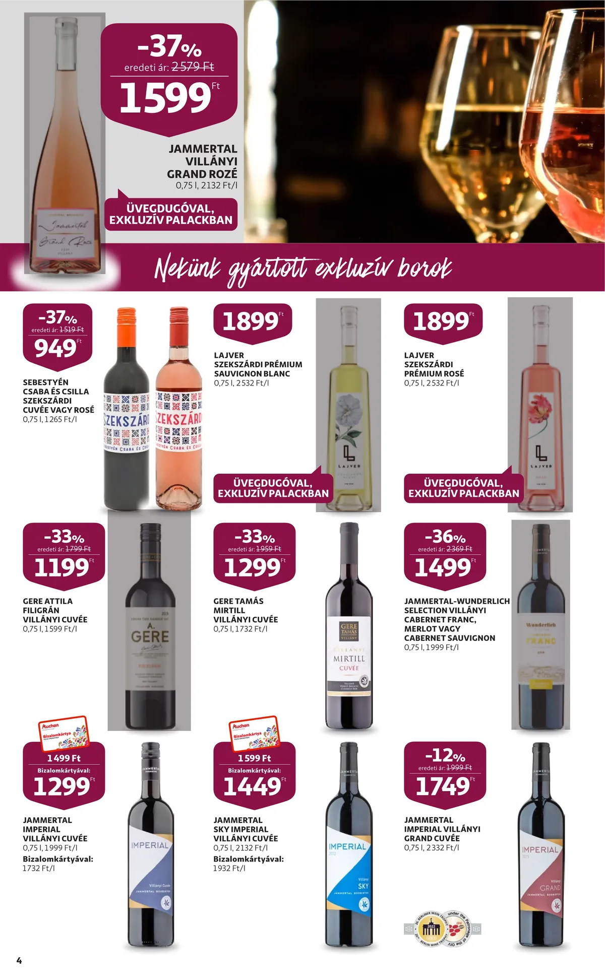 Auchan akciós újság Bor 10.06–10.26 – 4. oldal